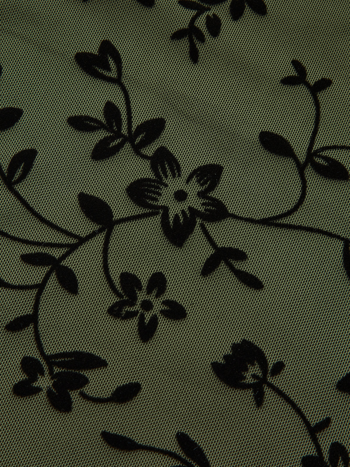 Transparenter Midirock aus floral beflocktem Chiffon