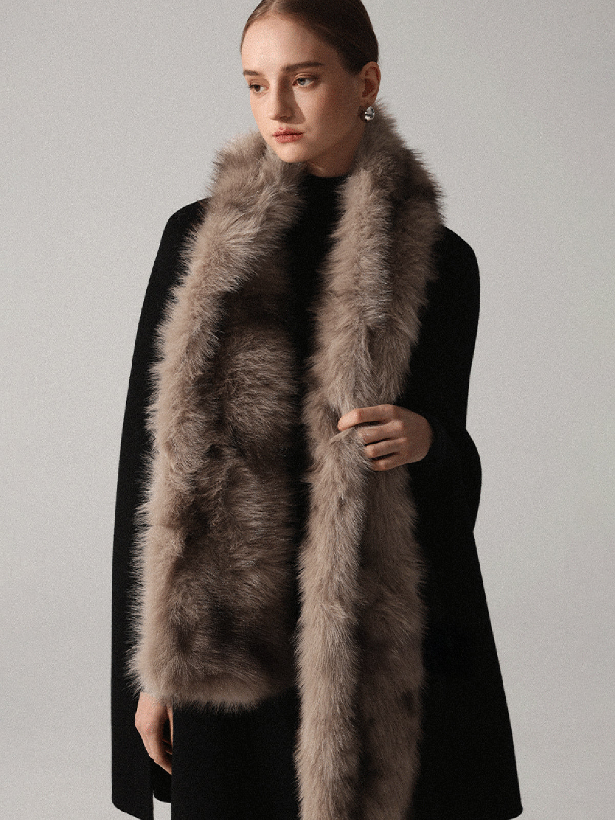 Leopard-Print Faux Fur Scarf
