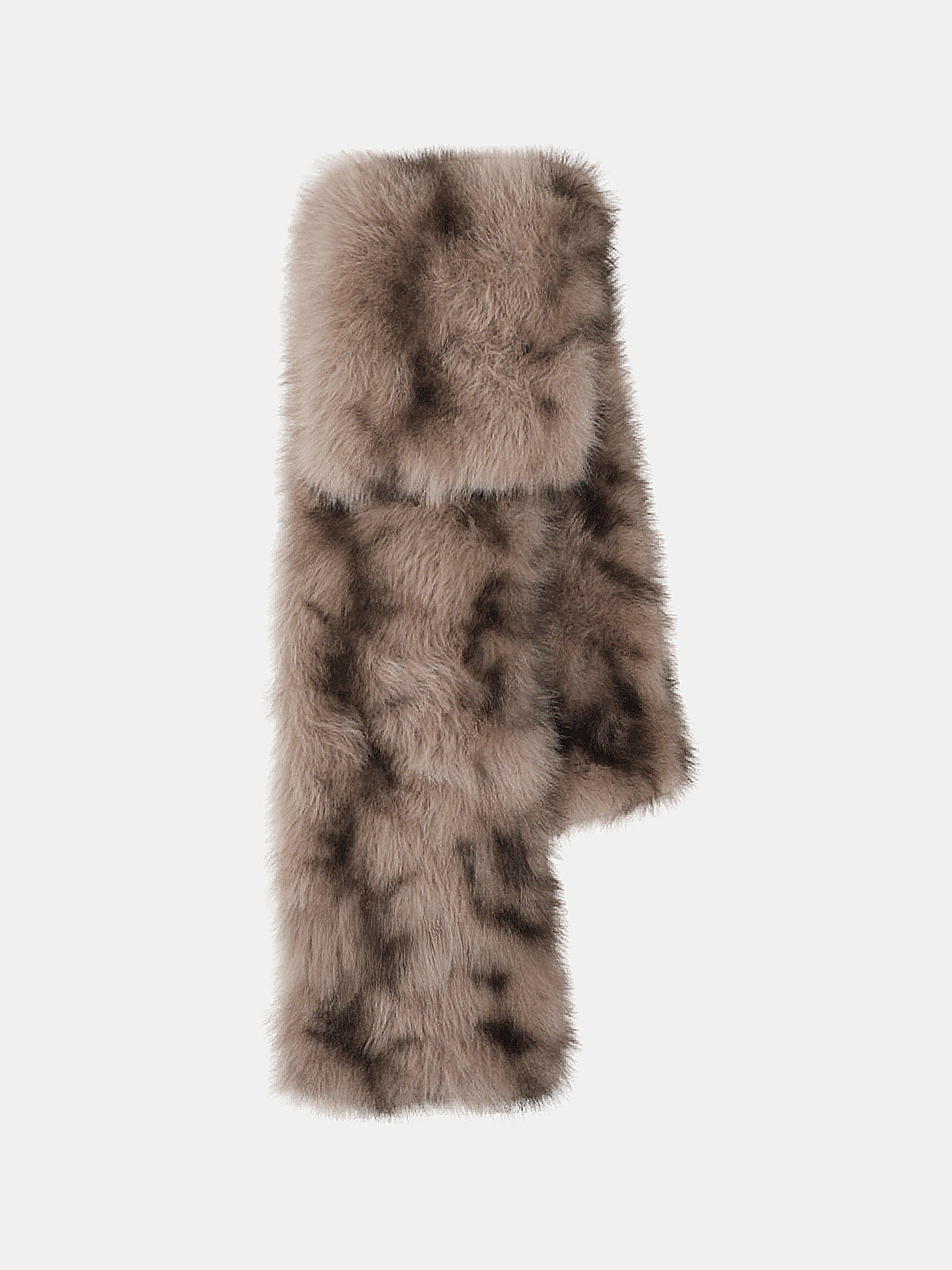 Leopard-Print Faux Fur Scarf