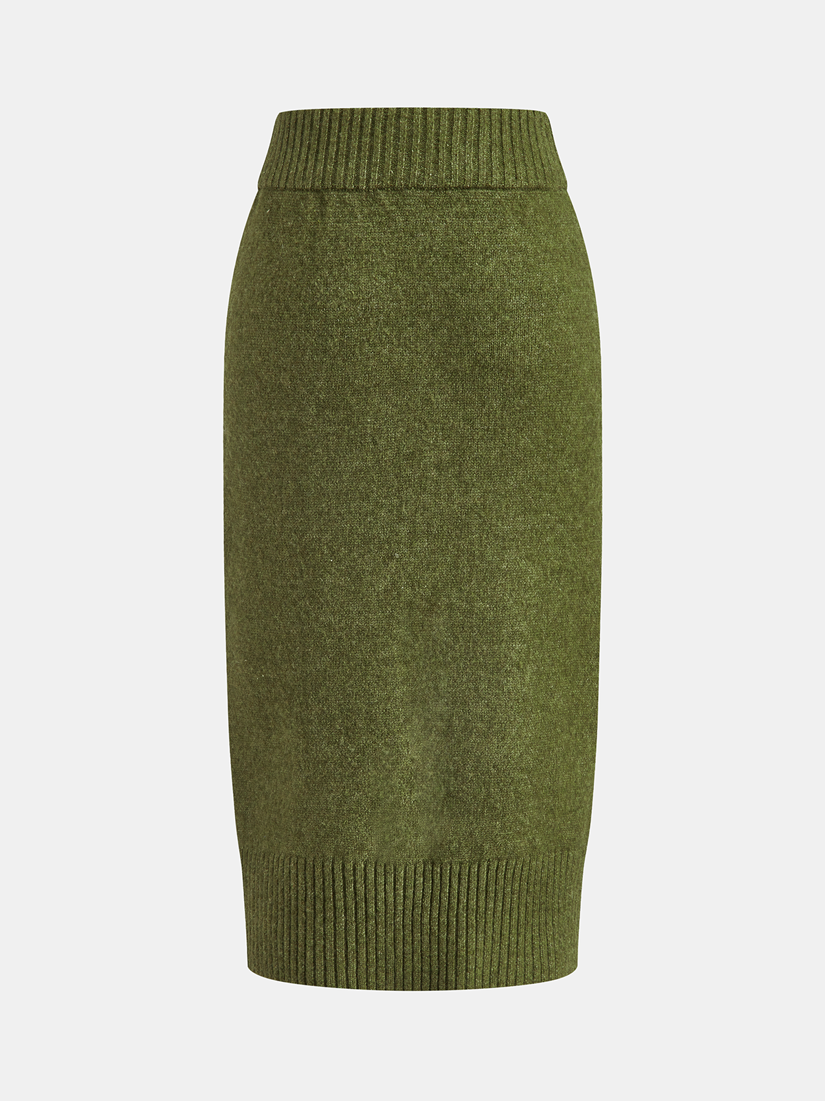 Turtleneck Knit Cardigan & Pencil Skirt Set