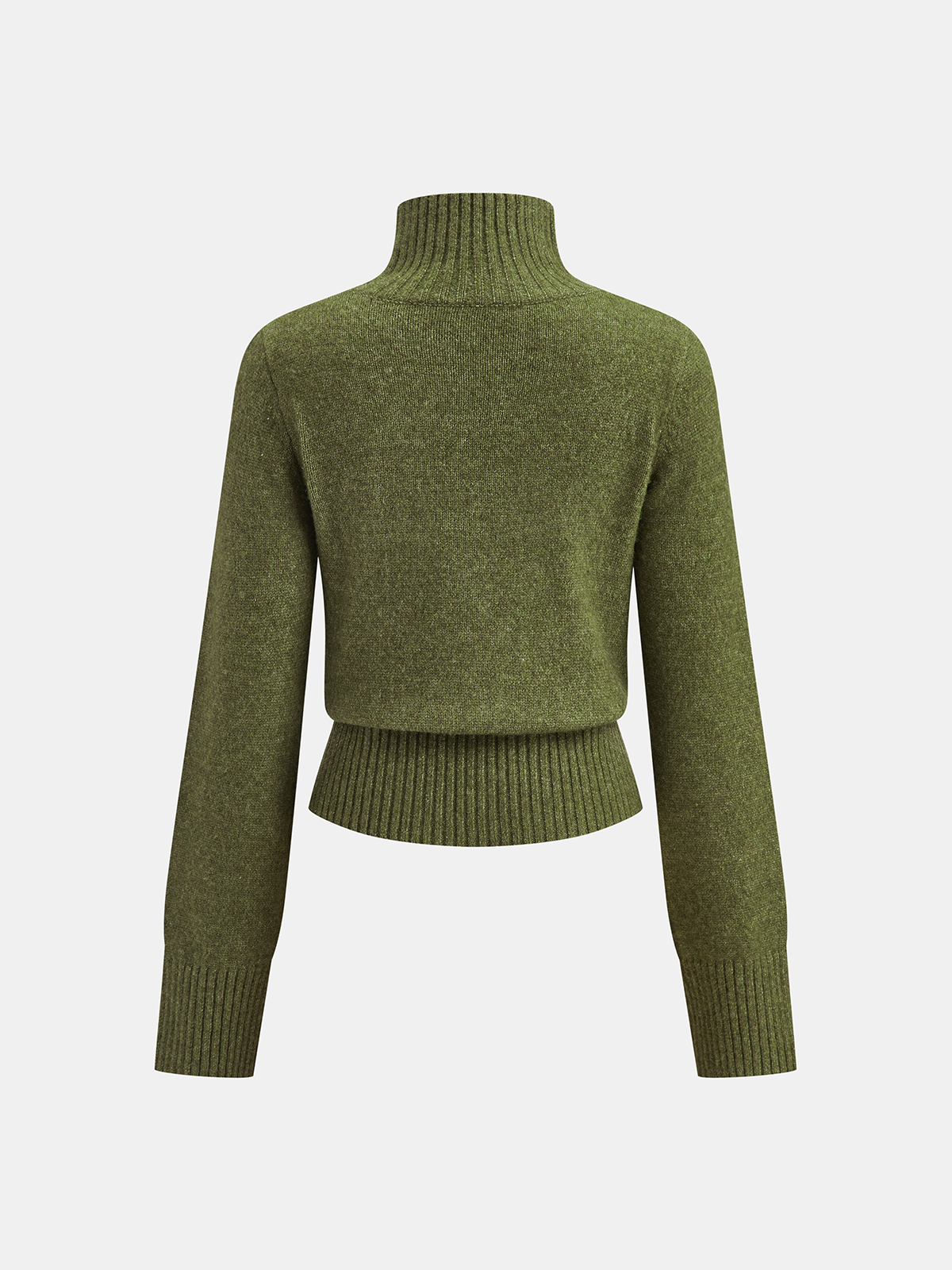 Turtleneck Knit Cardigan & Pencil Skirt Set