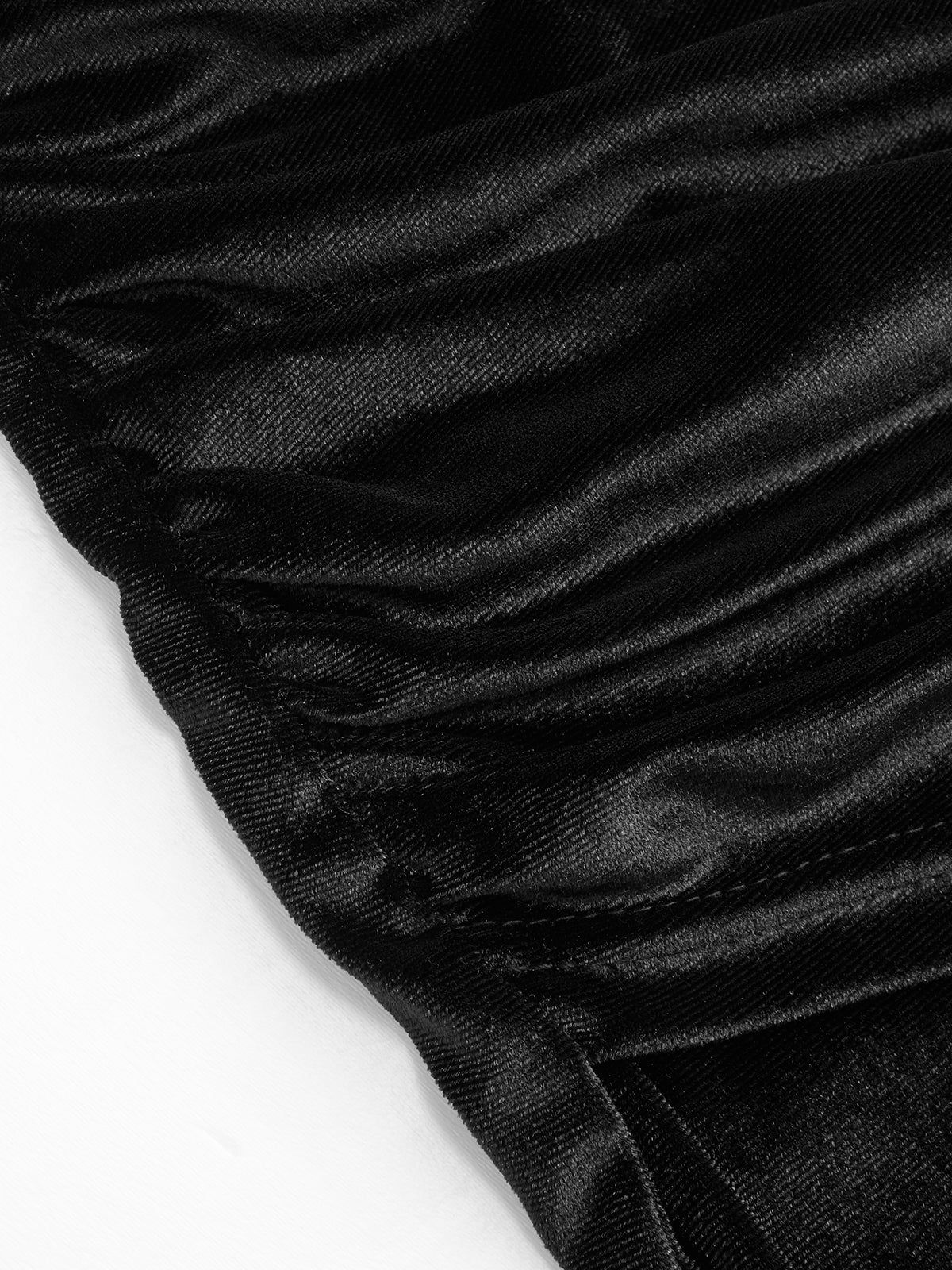 Ein-Schulter-Kleid aus gerafftem Samt
