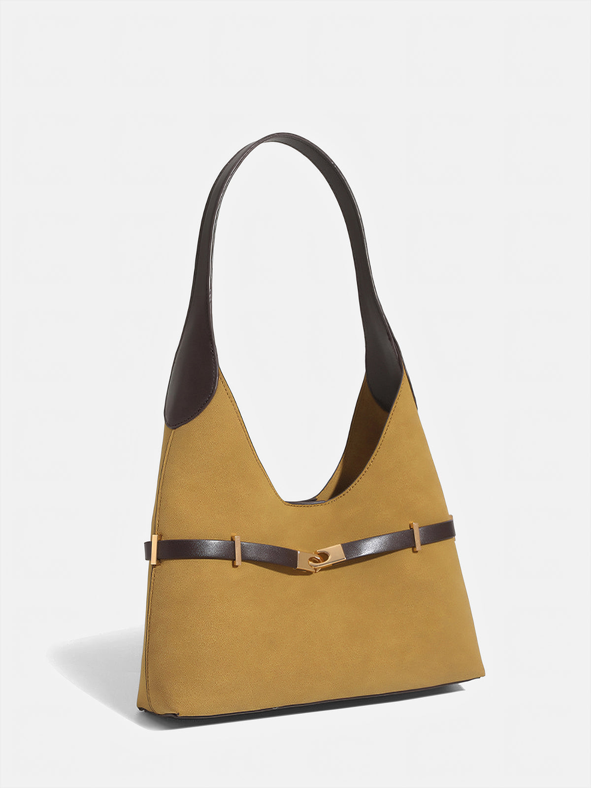 Color-Block Metal-Accent Shoulder Bag