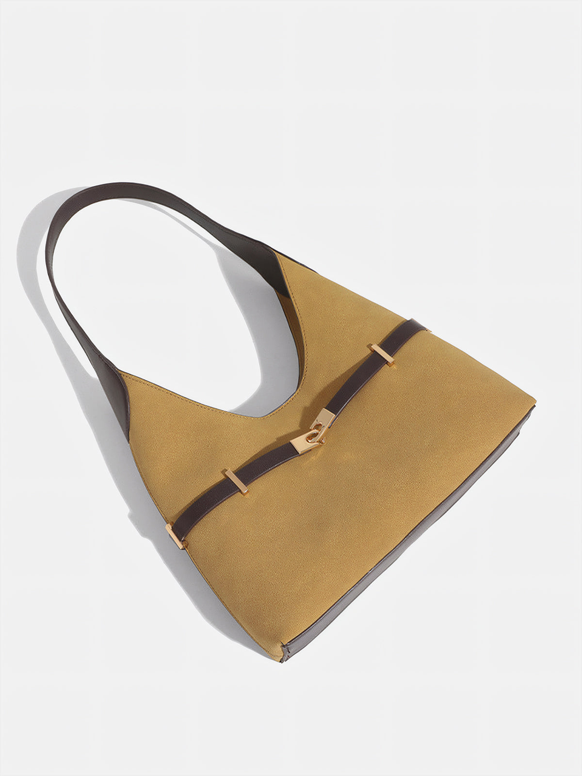Color-Block Metal-Accent Shoulder Bag