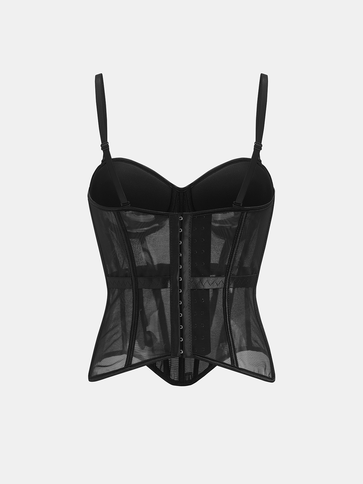 Sheer Mesh Boned Corset