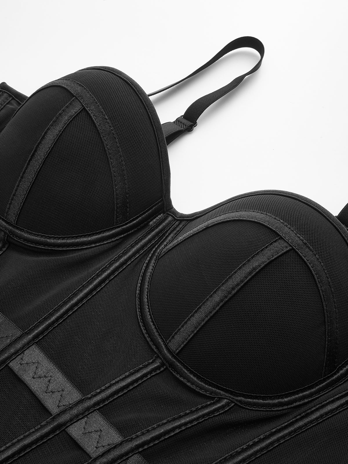 Sheer Mesh Boned Corset