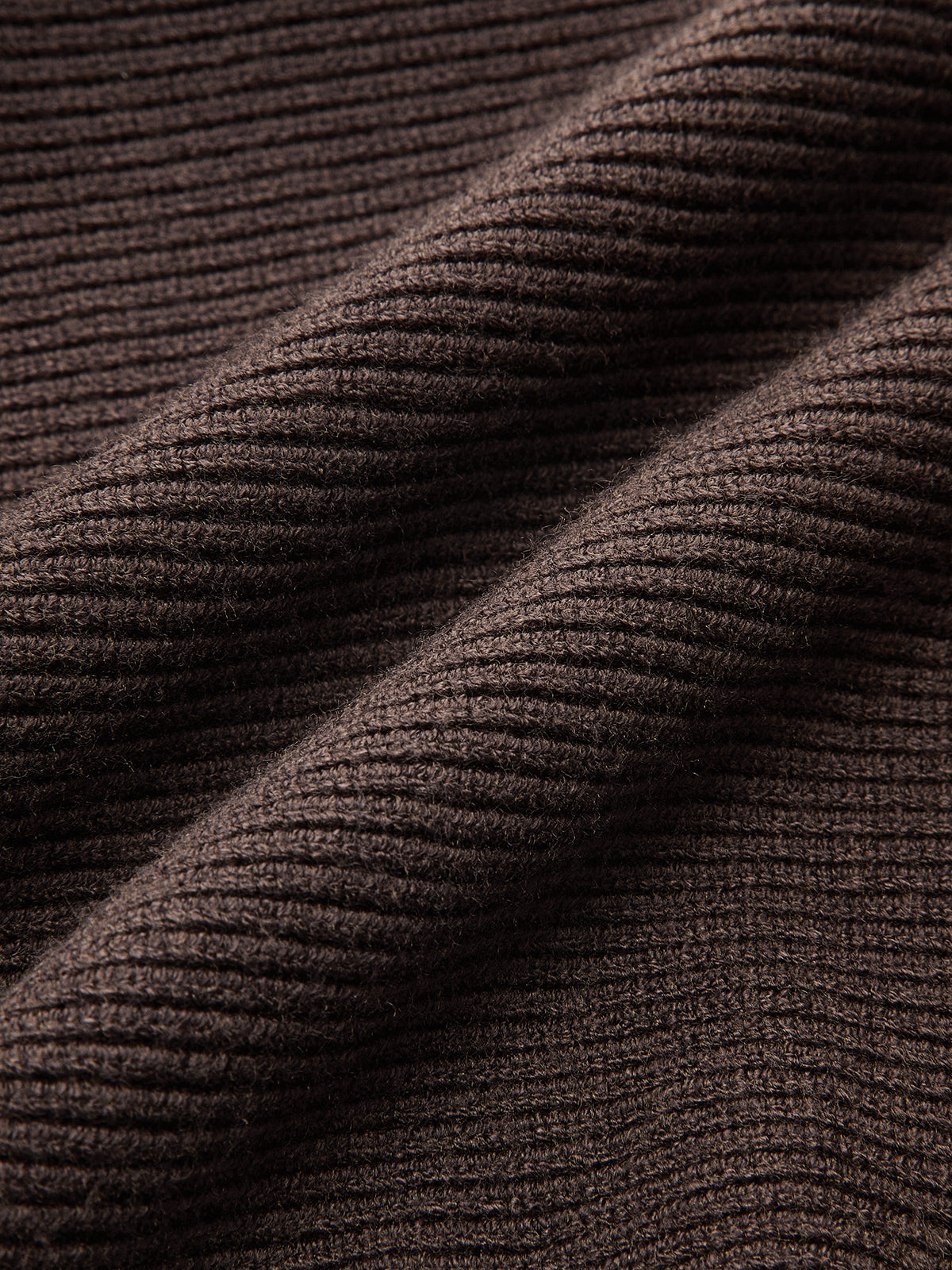 Side Pleats Turtleneck Cinched-Waist Knit Sweater