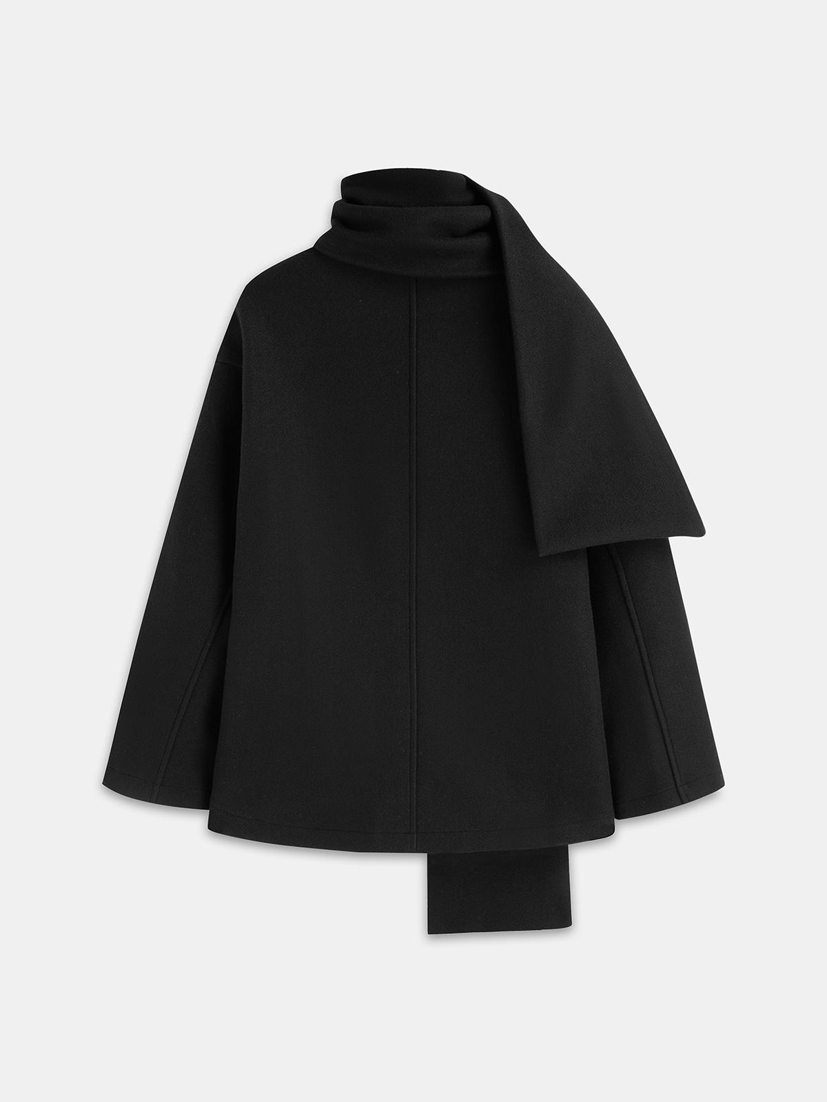 Veste en laine ornée d'une écharpe