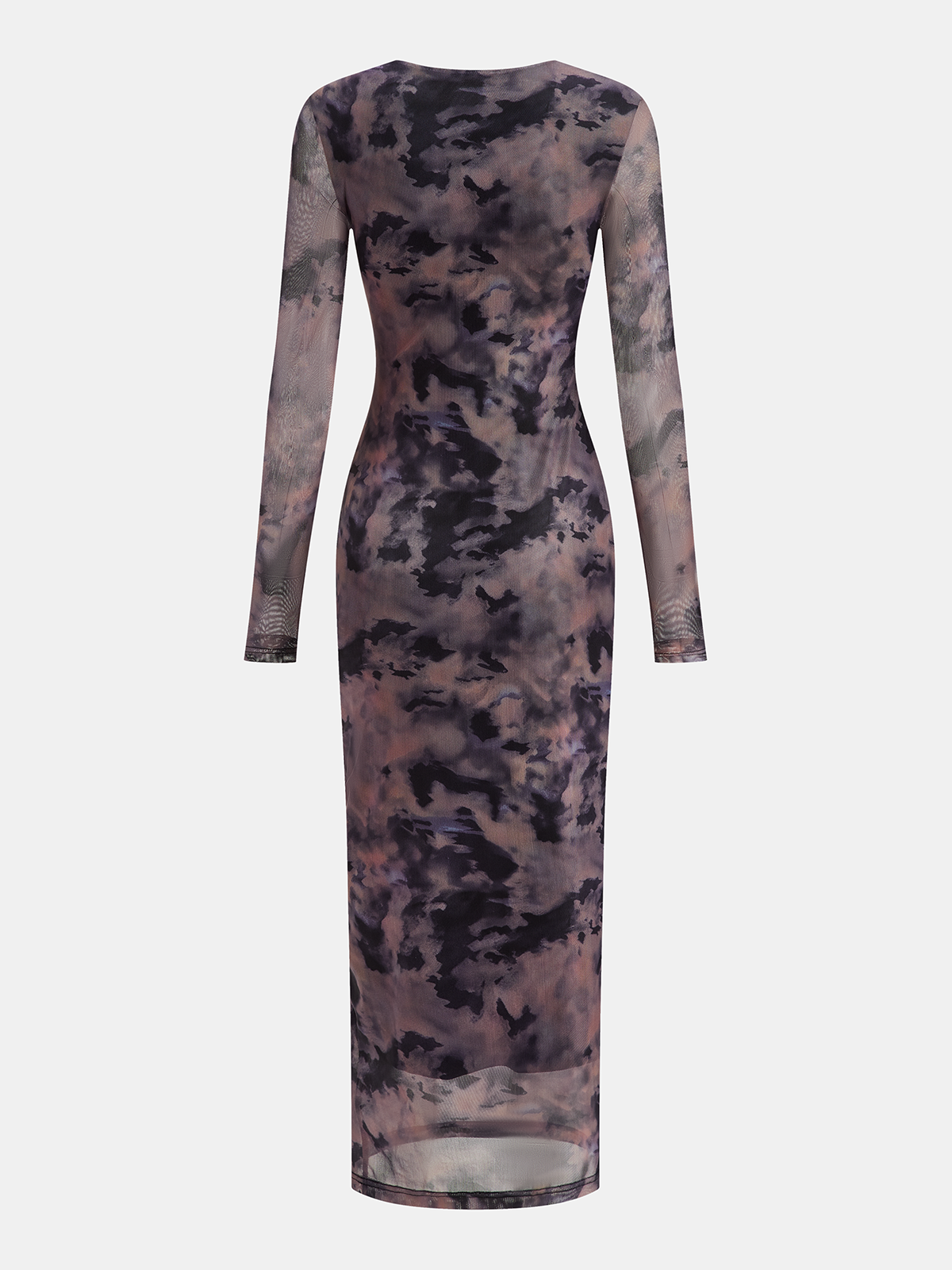 Robe longue transparente Tie-Dye