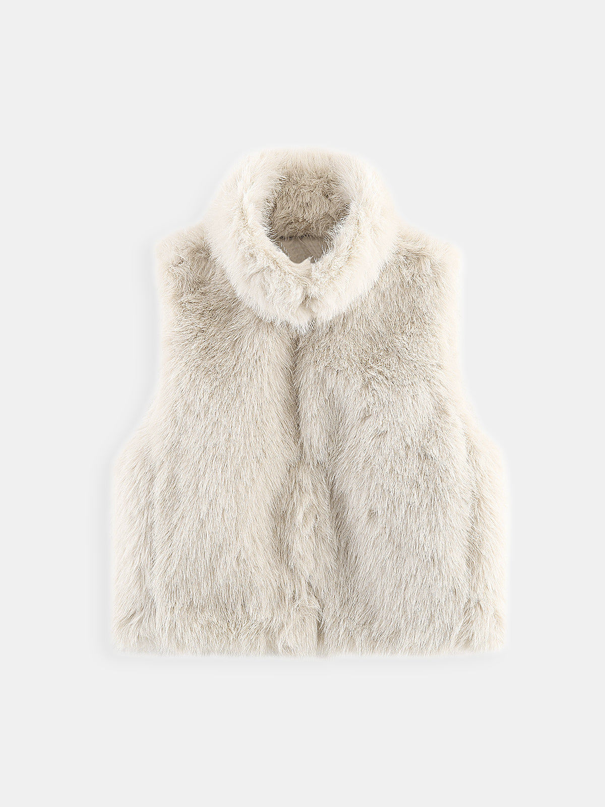 Faux Fur Turtleneck Vest