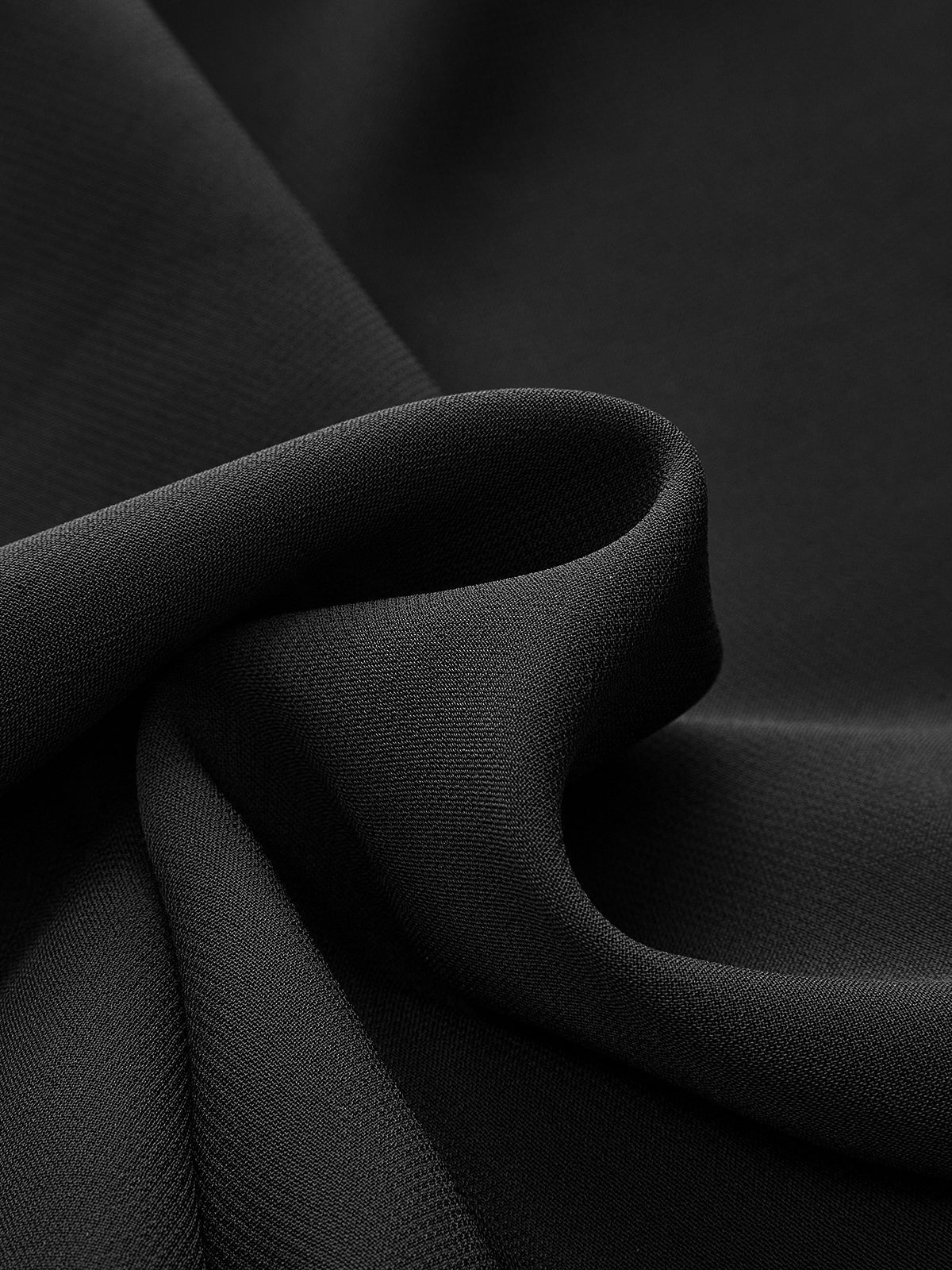Chiffon Long Sleeve Ruched V-Neck Maxi Dress