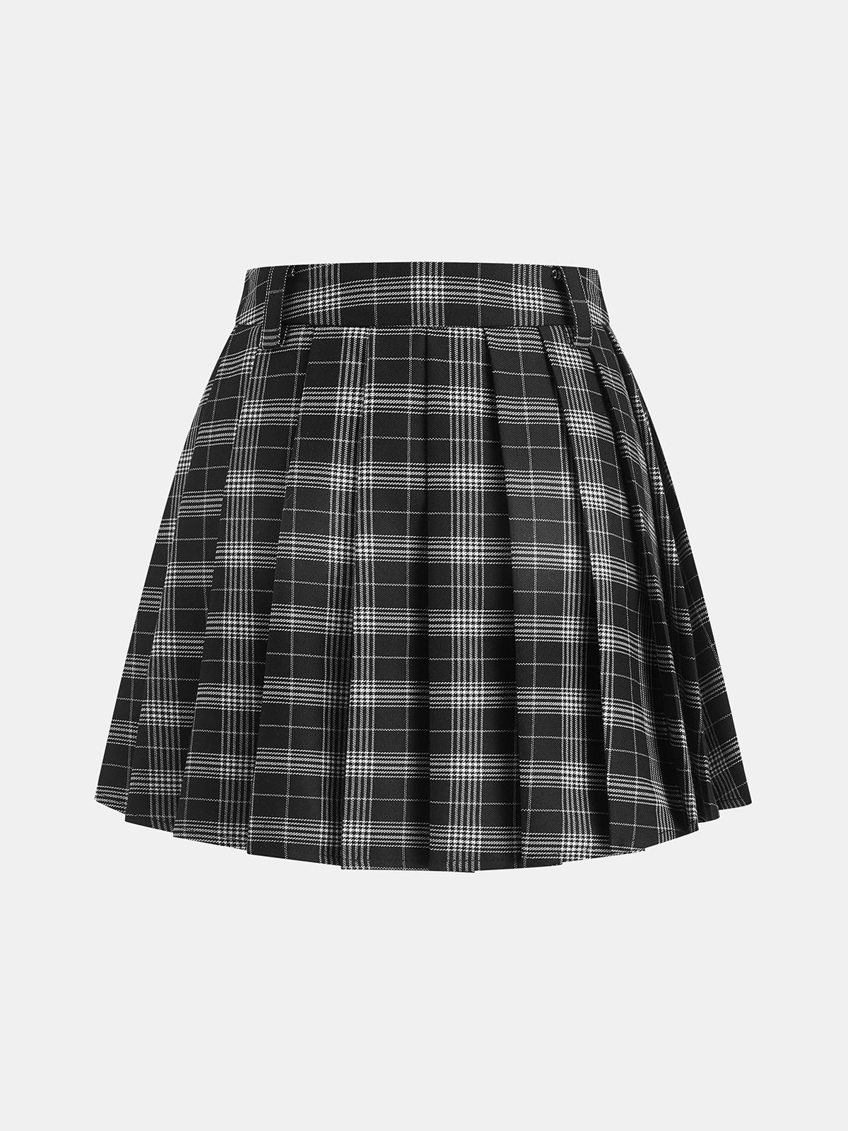 Plaid Pleated Mini Skirt