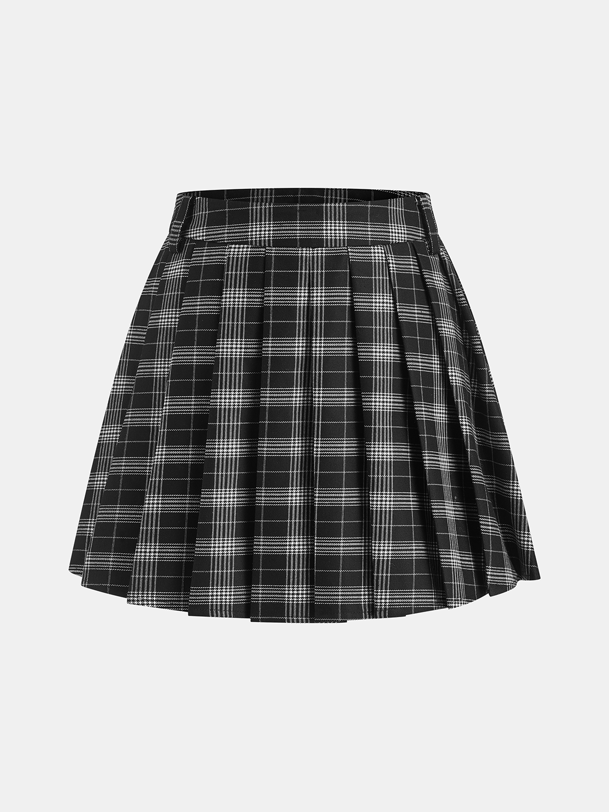 Plaid Pleated Mini Skirt
