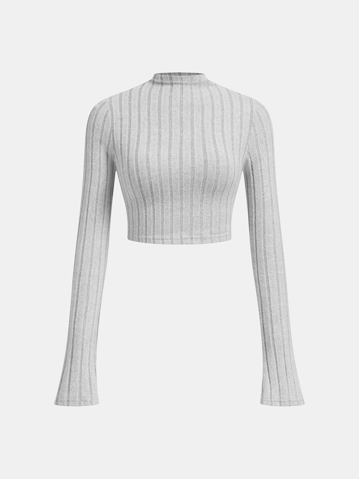 Ribbed Striped Knit Top & Skirt Set