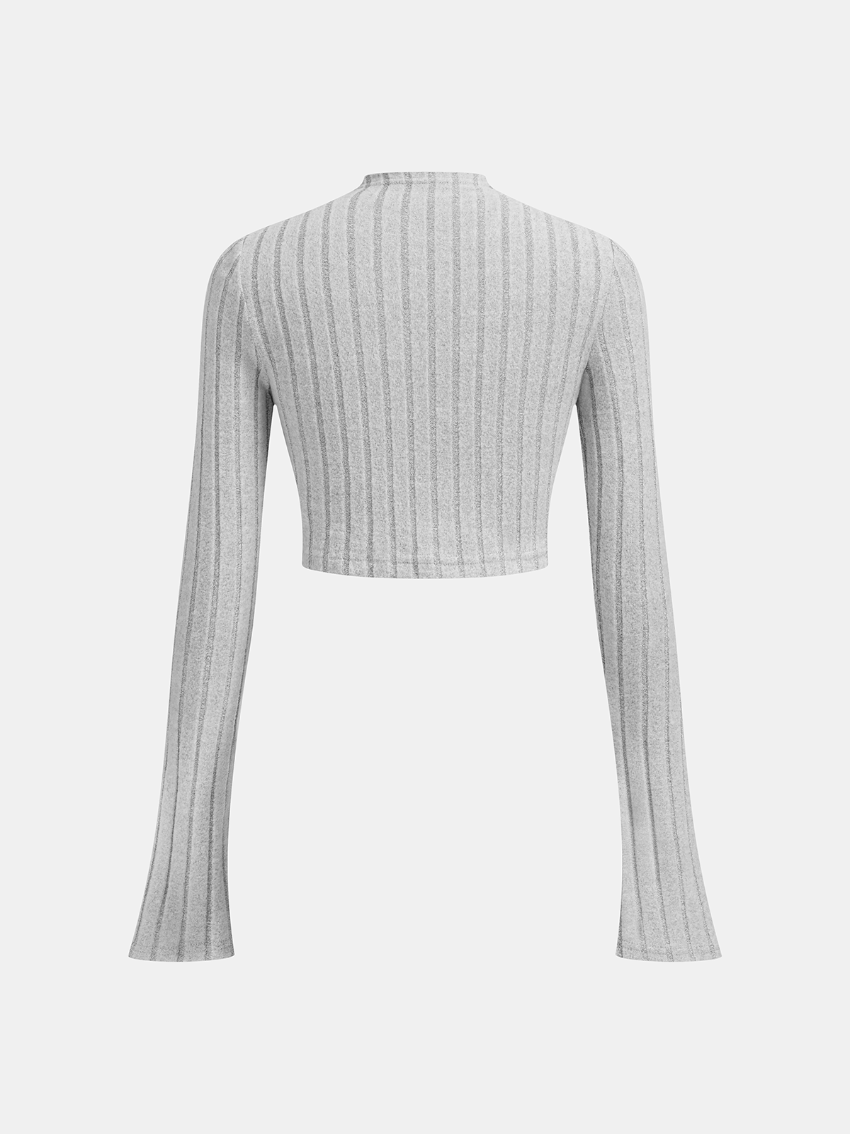 Ribbed Striped Knit Top & Skirt Set