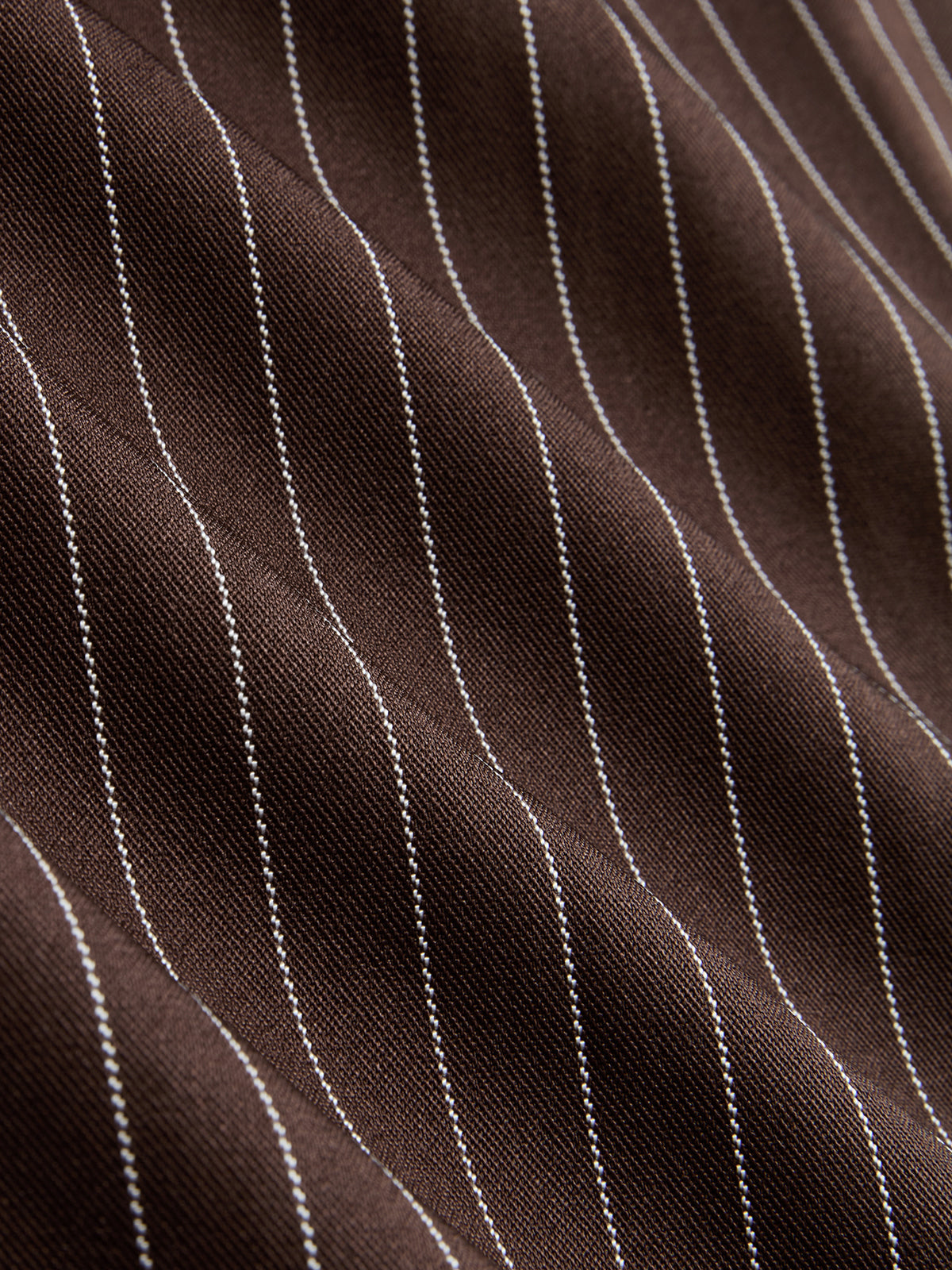 Belted Pinstripe Wide-Leg Pants