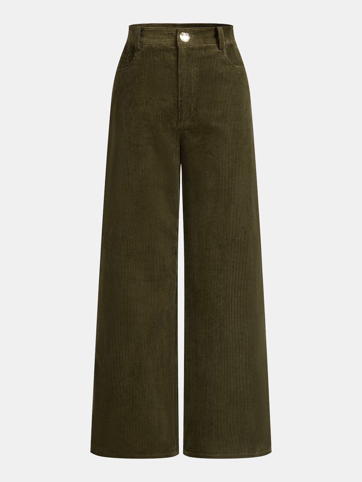 Cotton Corduroy Wide-Leg Pants