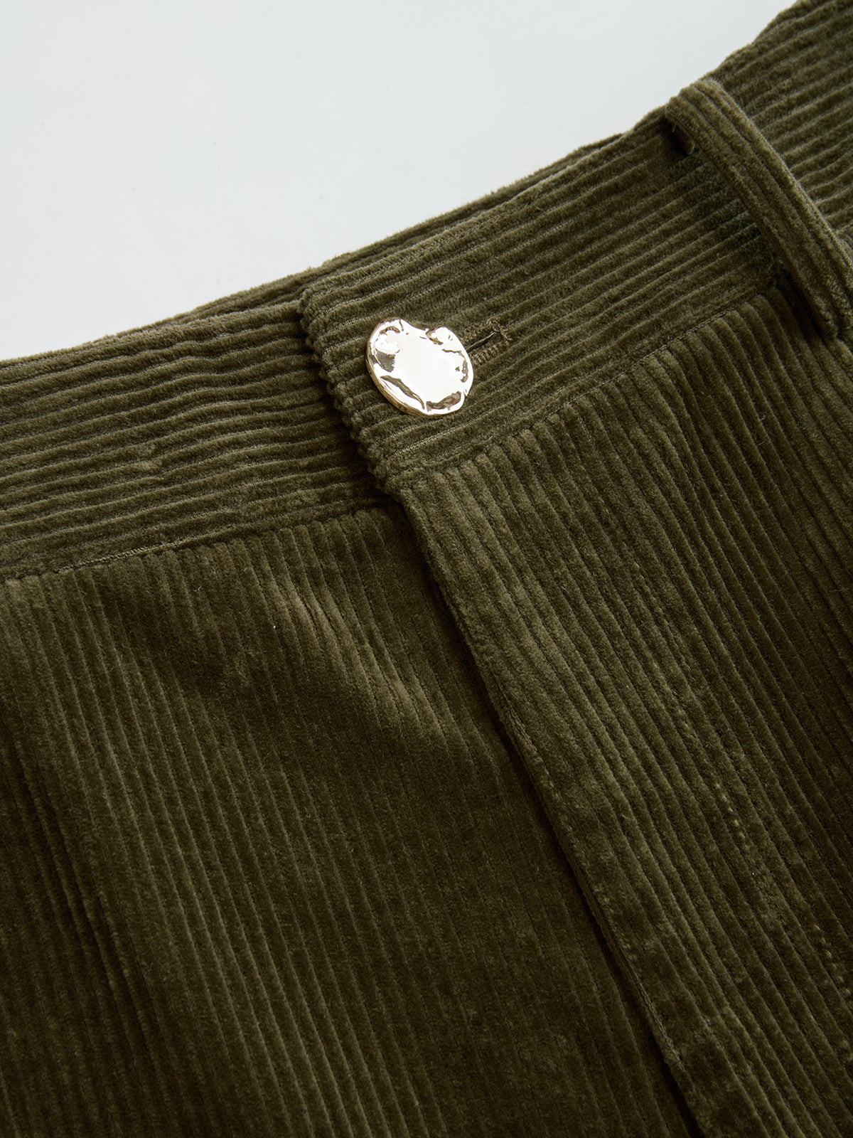 Cotton Corduroy Wide-Leg Pants