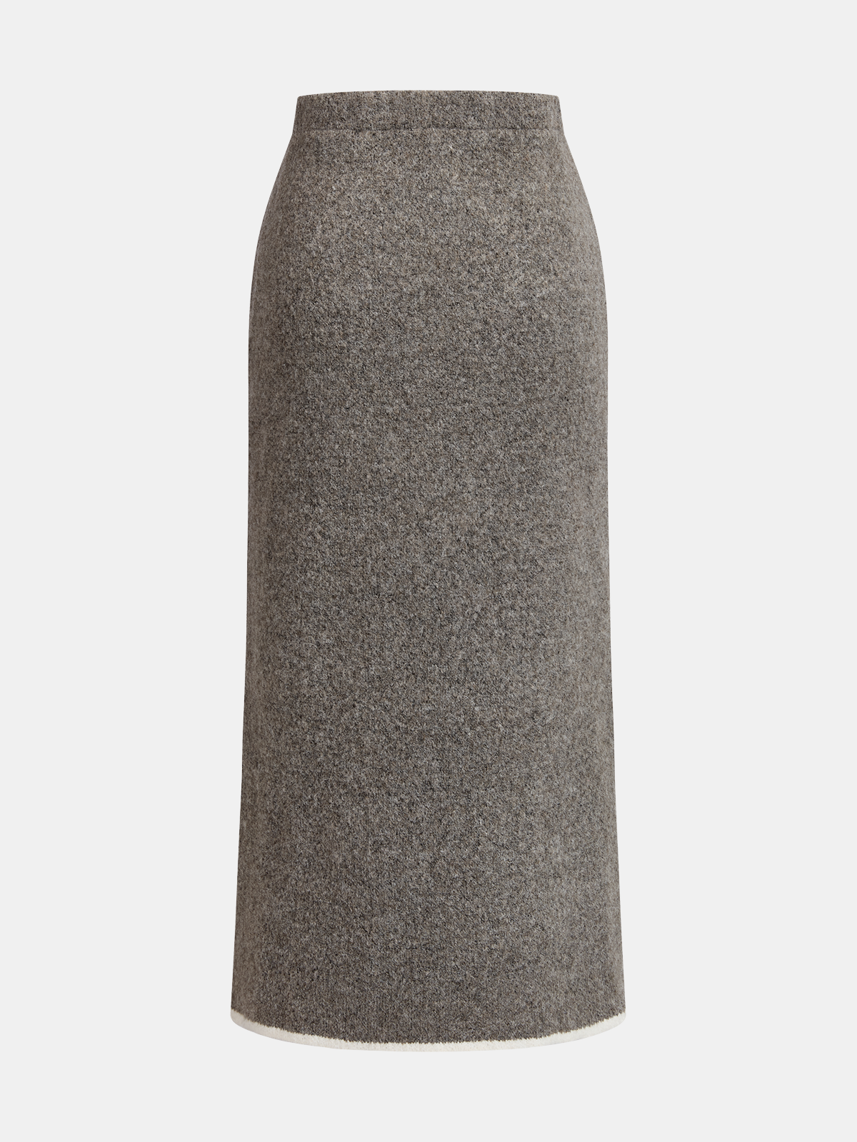 Contrast Trim Midi Knit Skirt