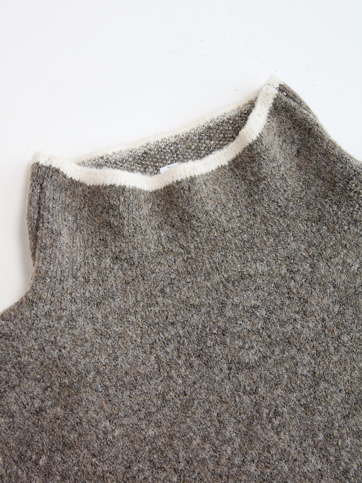 Mock Neck Contrast Trim Sweater