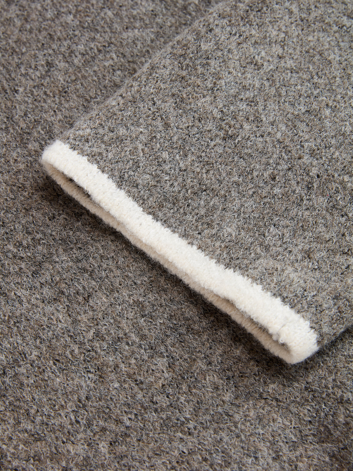 Mock Neck Contrast Trim Sweater