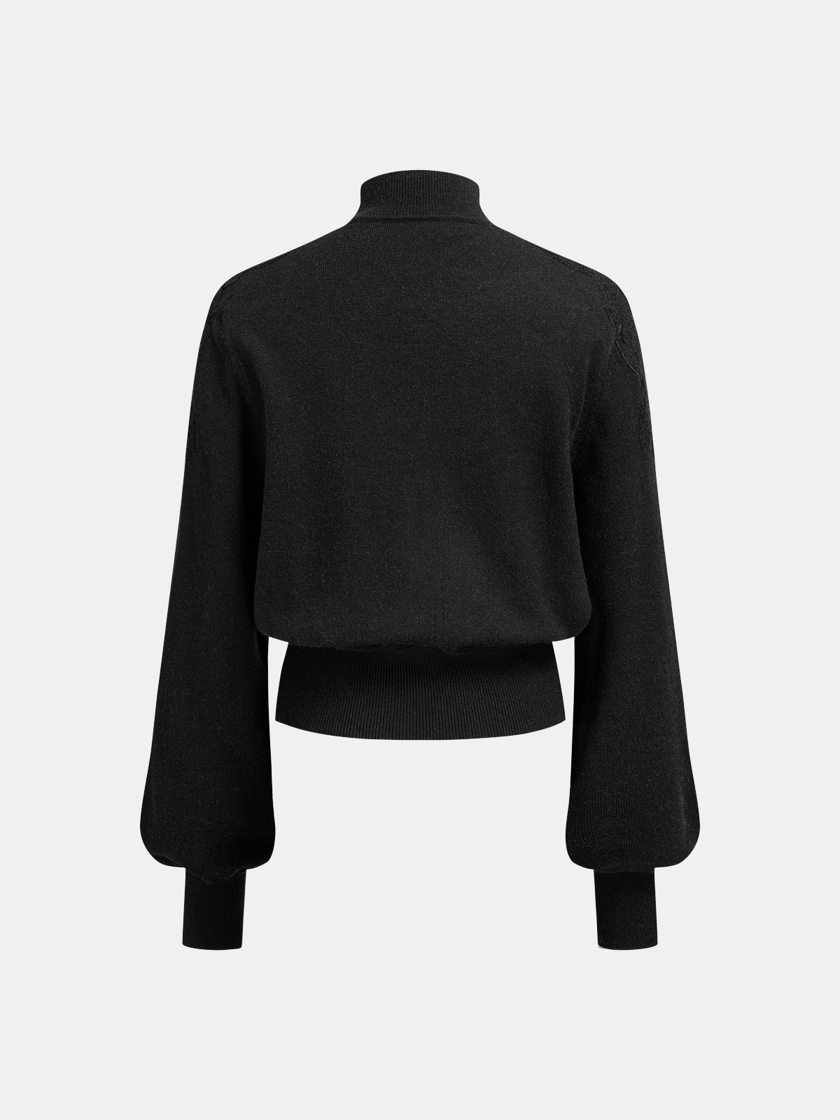 Rollkragenpullover mit Spitzeneinsatz