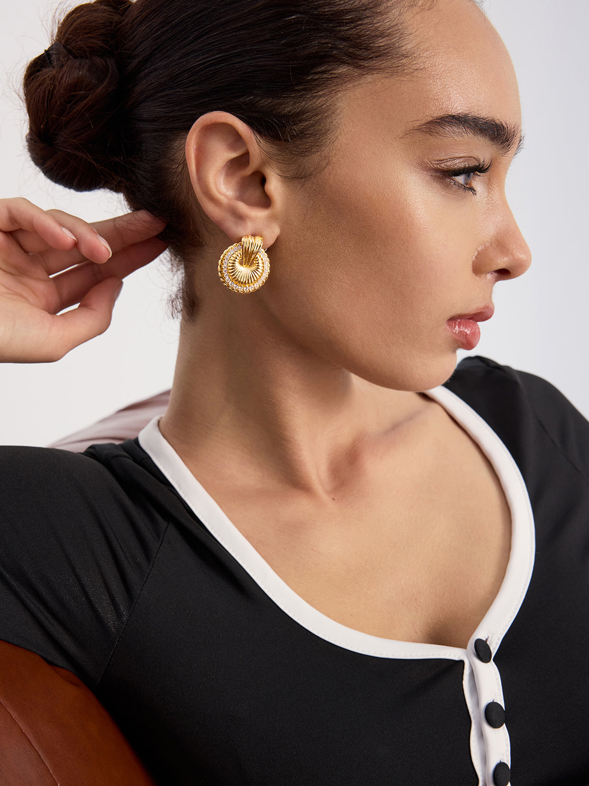 Spiral Rope Crystal Earrings