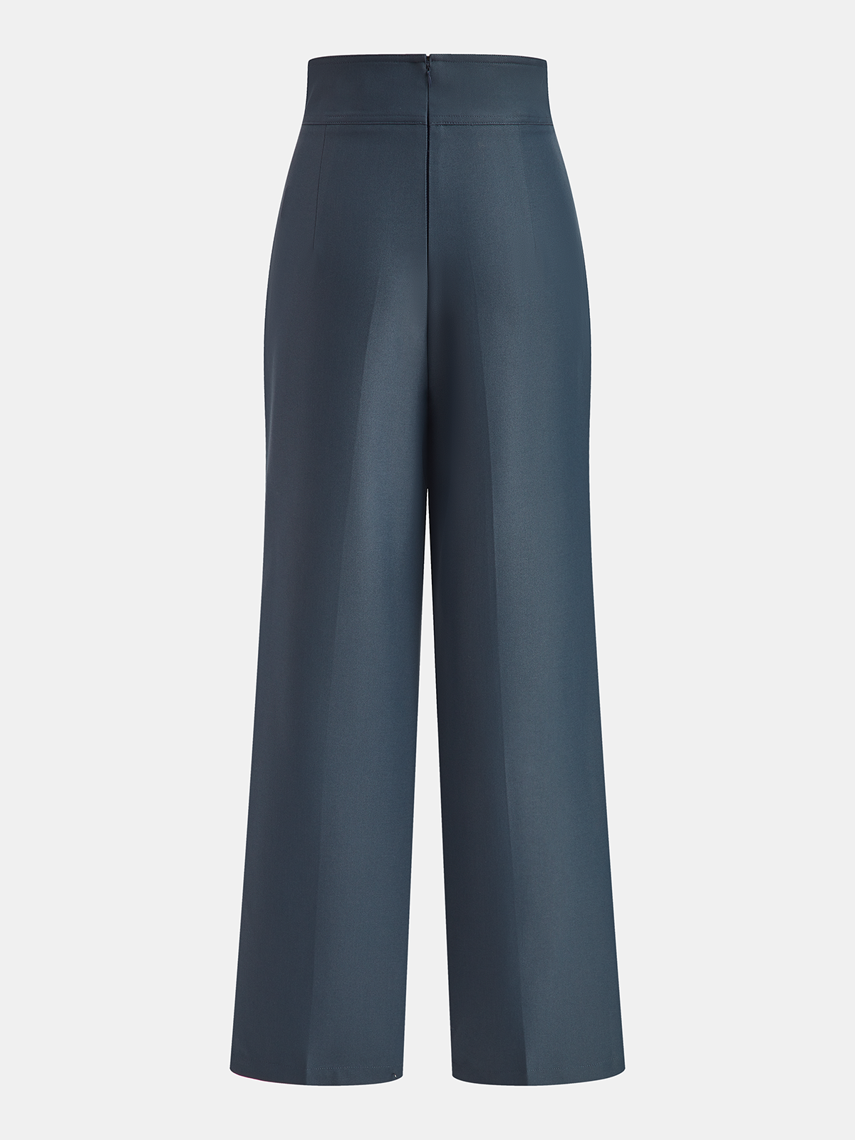 Pantalon droit taille haute avec lien à nouer