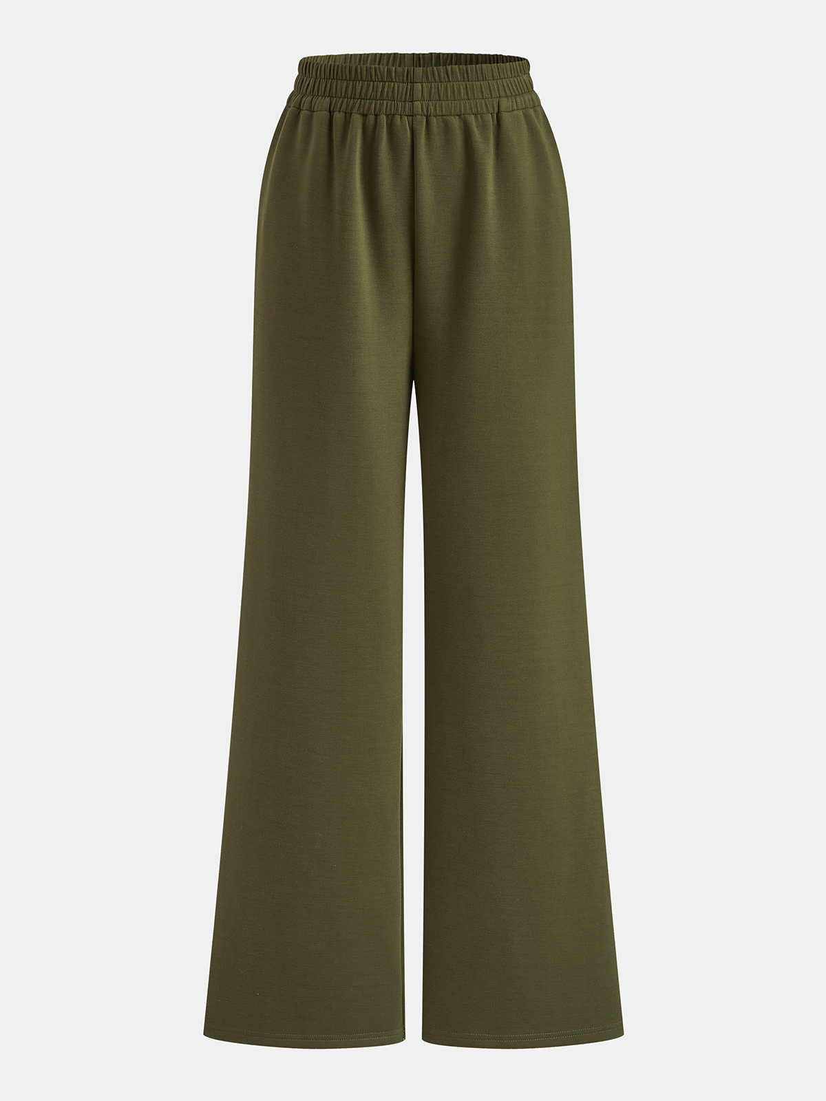 Belted Peplum Top & Wide-Leg Pants Set