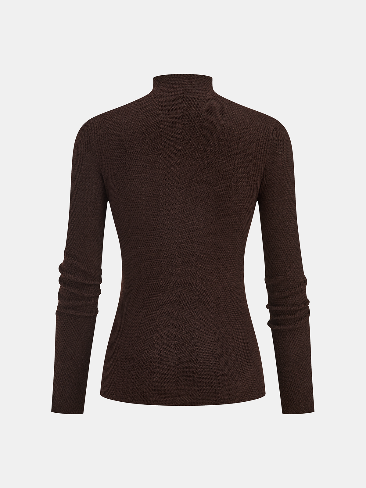 Herringbone Mock Neck Knit Top