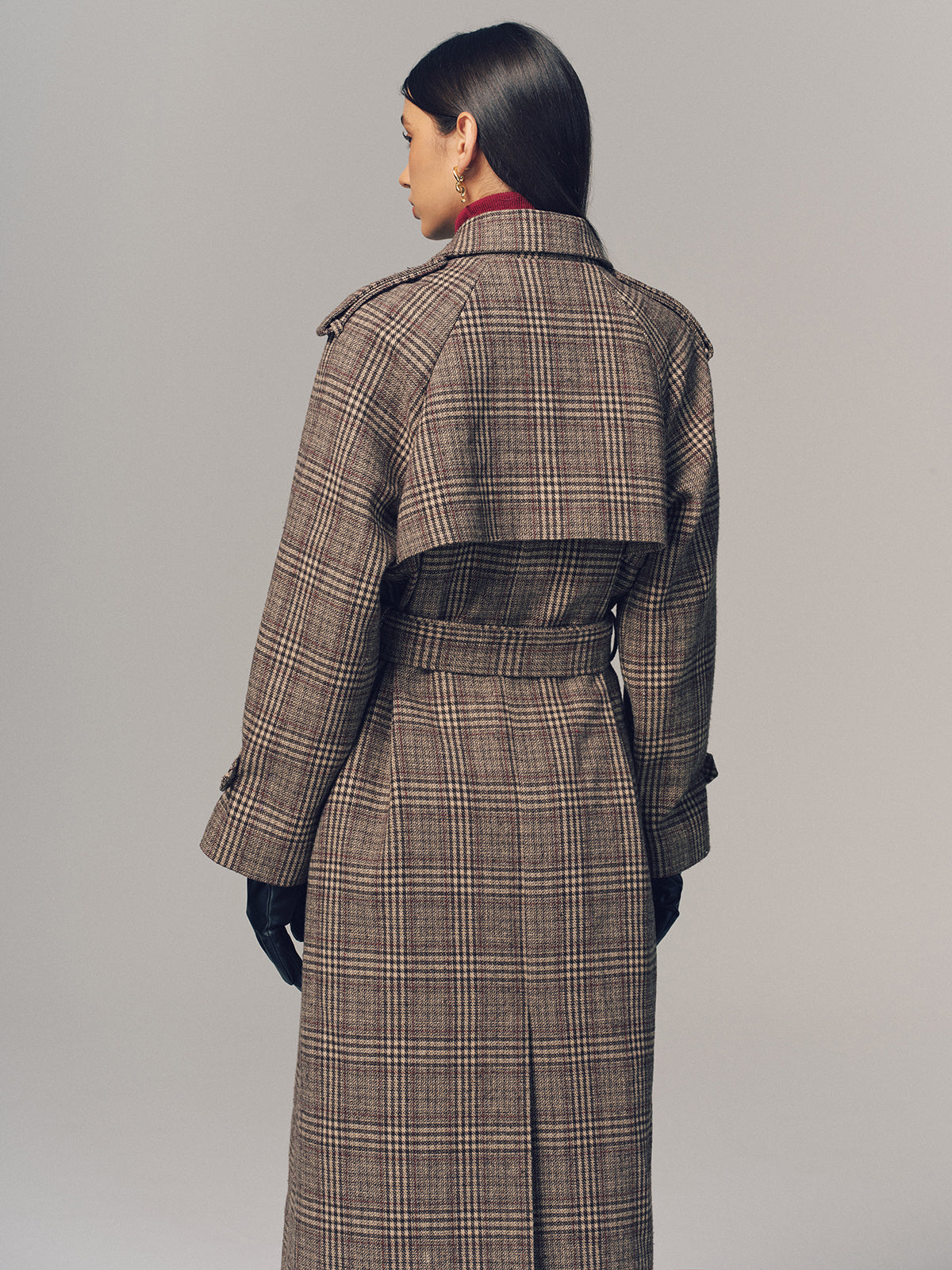 Gürtel Trenchcoat mit doppelreihiger Knopfleiste