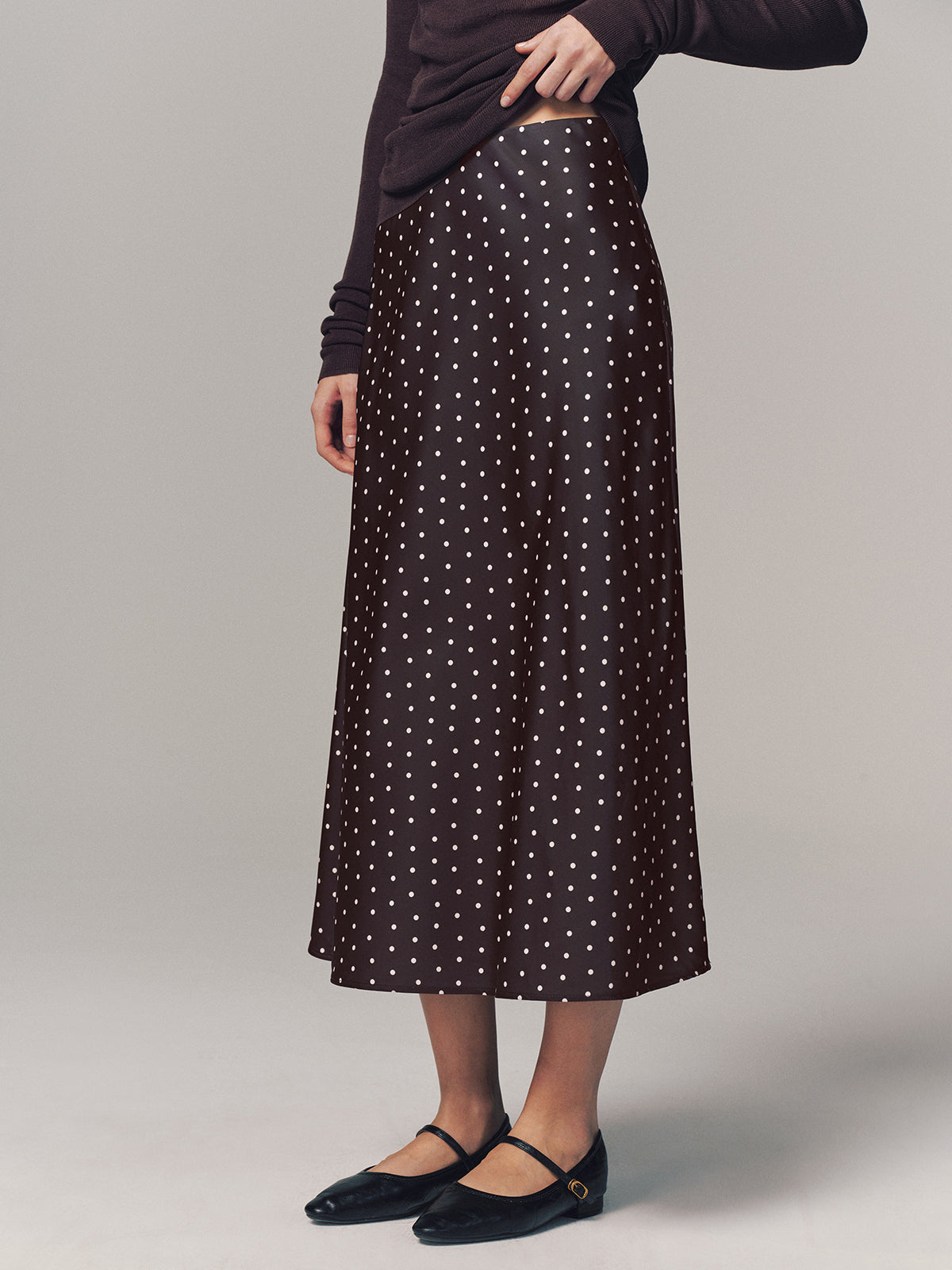 Polka Dot Maxi Skirt