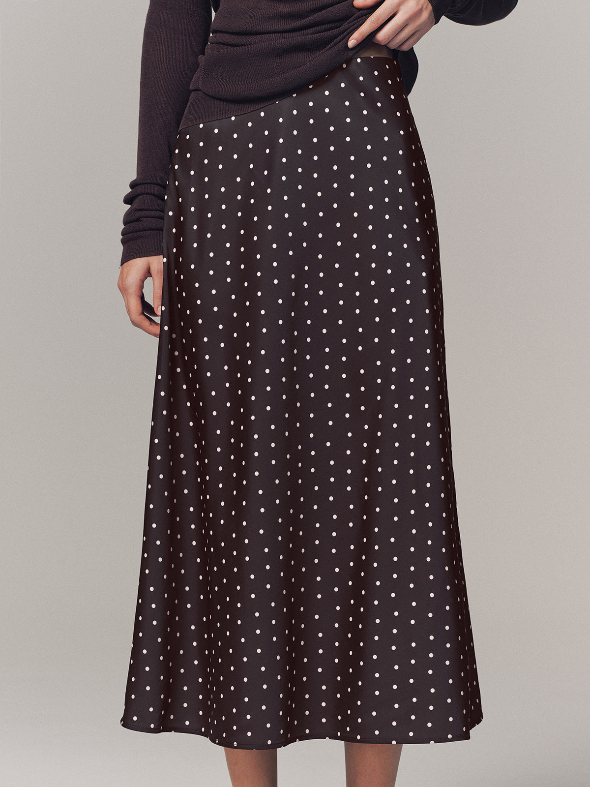 Polka Dot Maxi Skirt