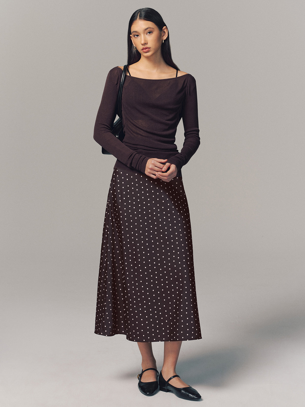 Polka Dot Maxi Skirt