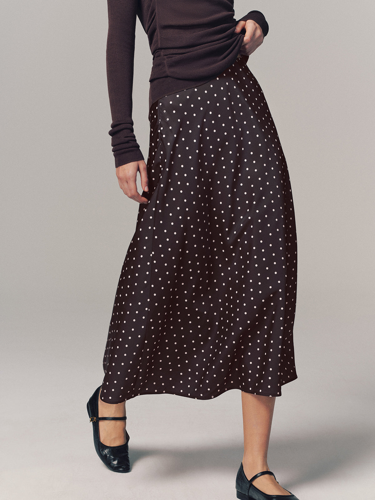 Polka Dot Maxi Skirt