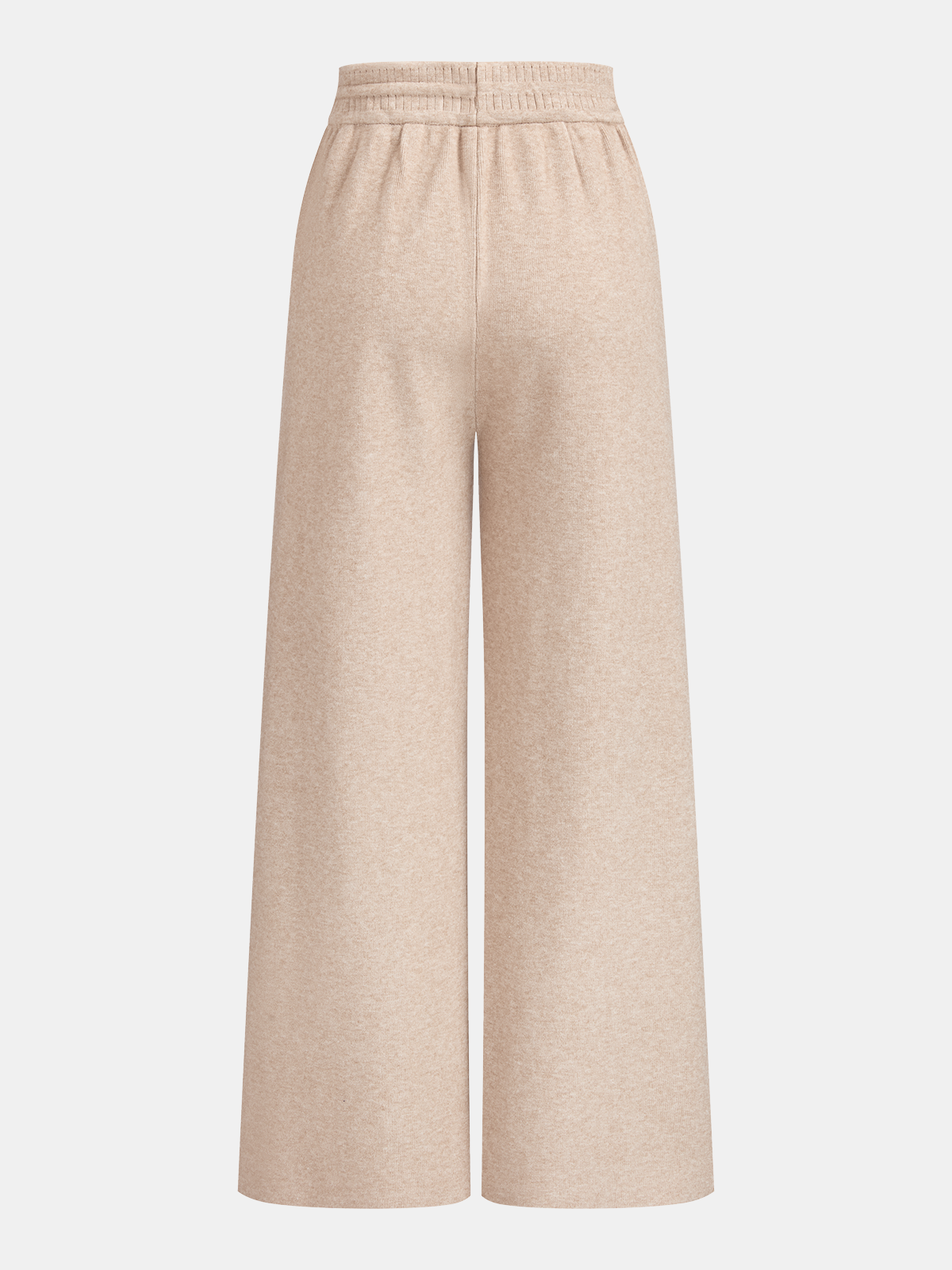 Drawstring Wide-Leg Knit Pants