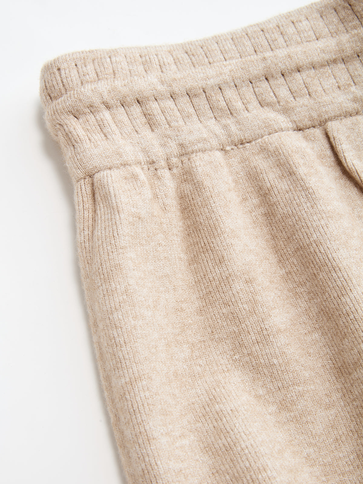 Drawstring Wide-Leg Knit Pants