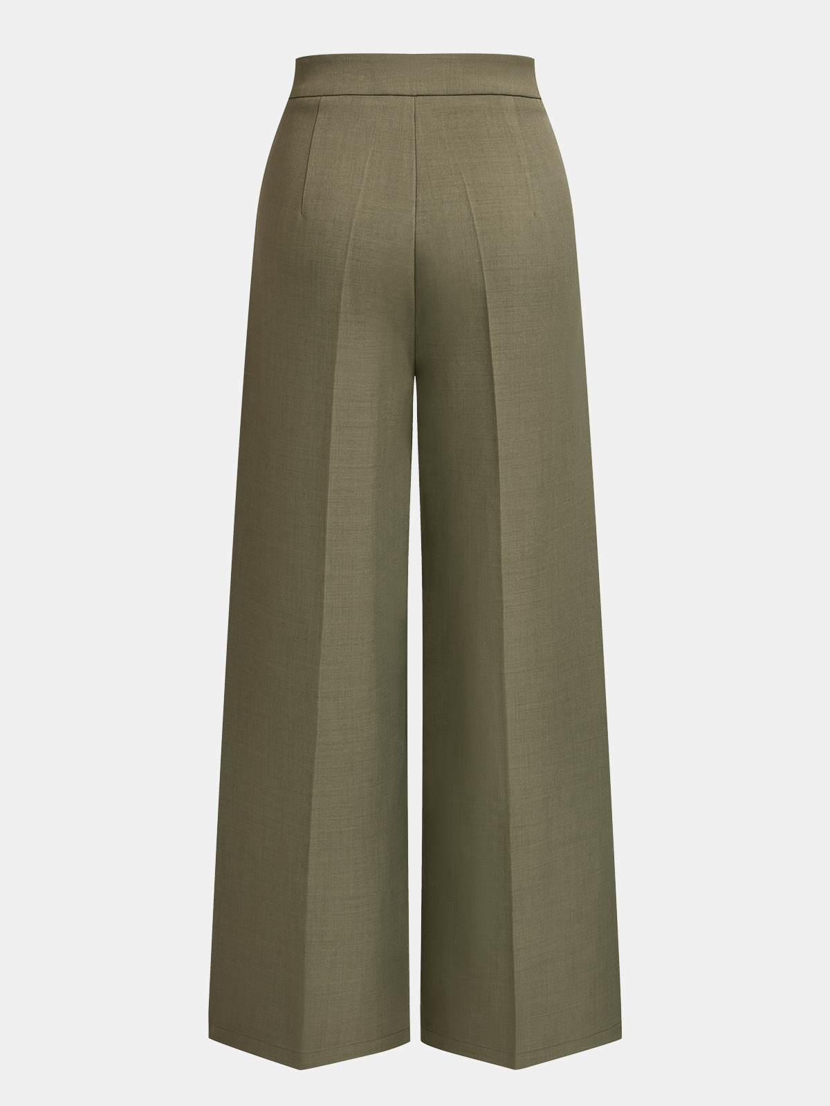 Belt-Accent Wide-Leg Pants