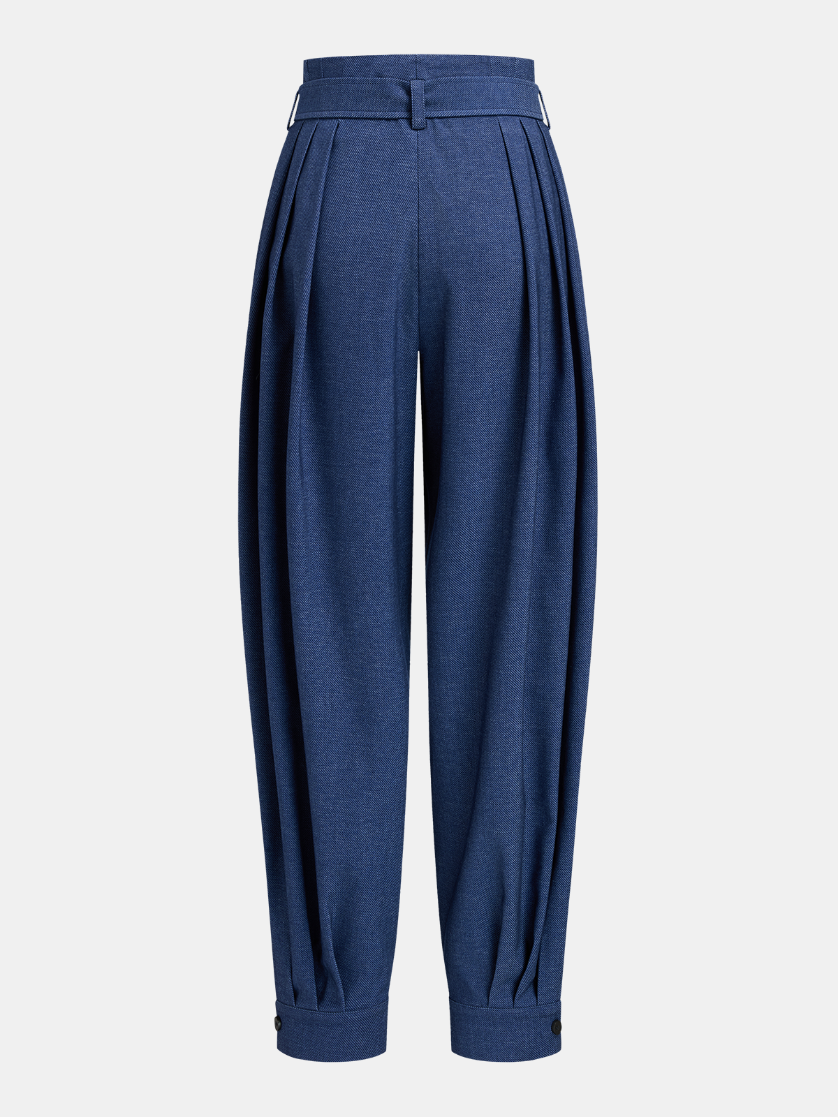 High-Waist Belted Balloon Cuff Pants