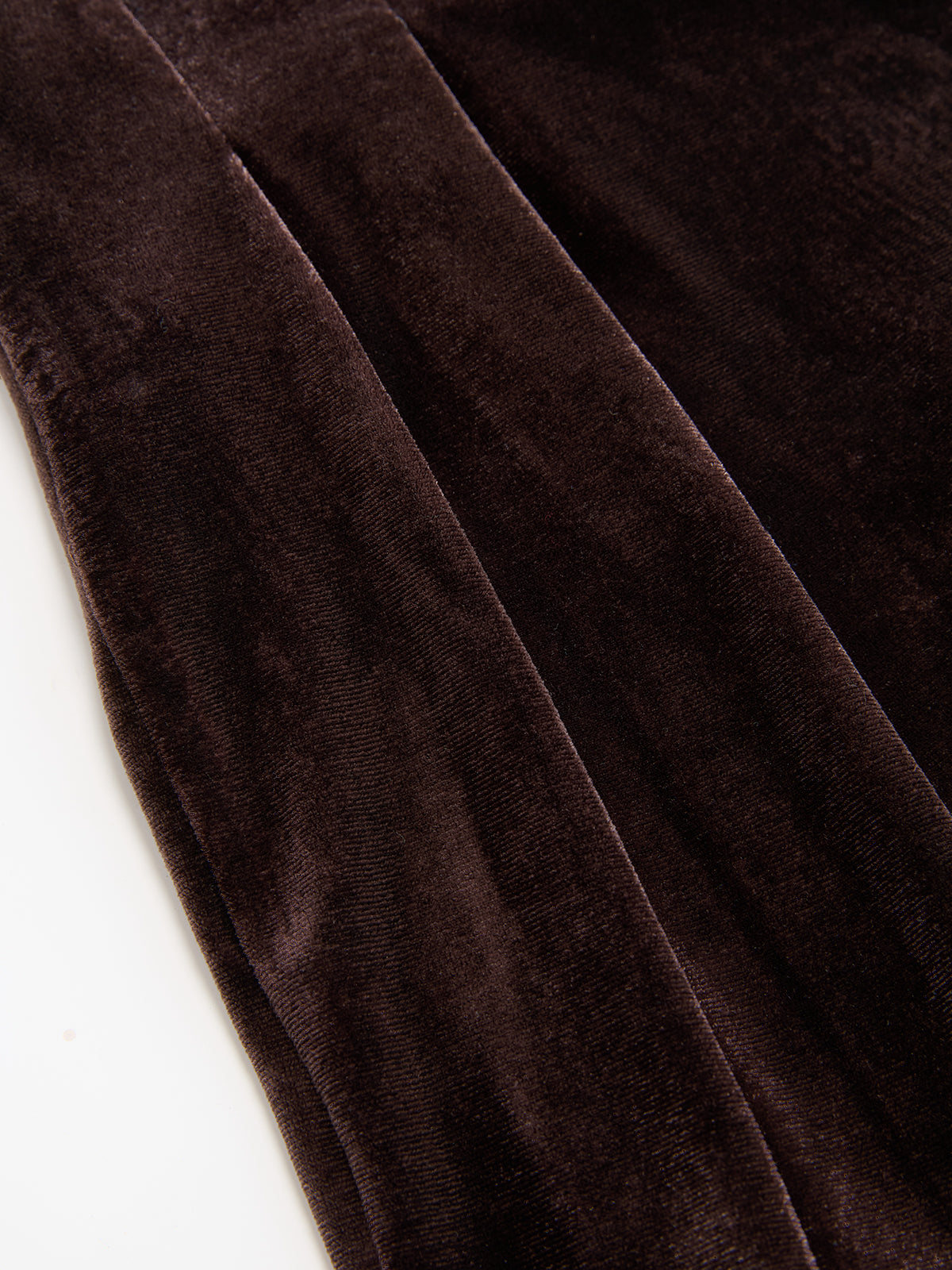 Velvet Asymmetric Waist Wide-Leg Pants