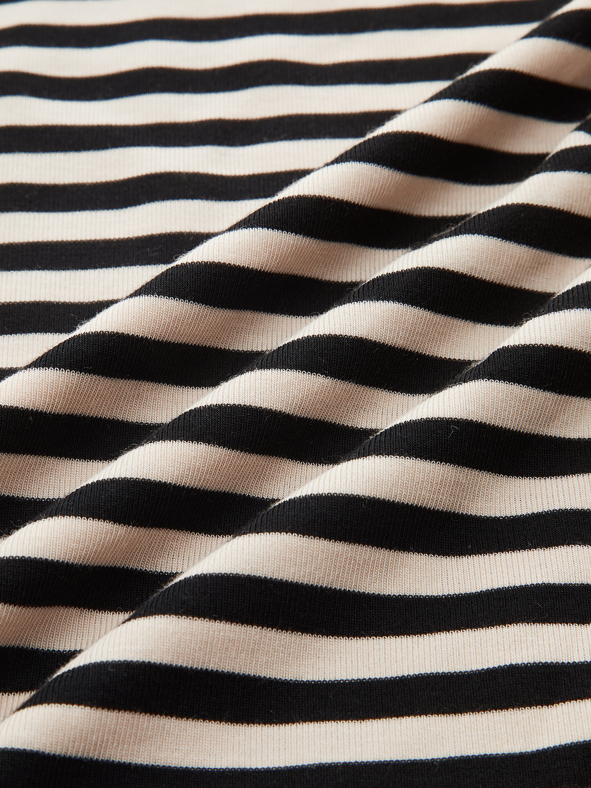 Striped Cowl Neck Ruched Long Sleeve Top