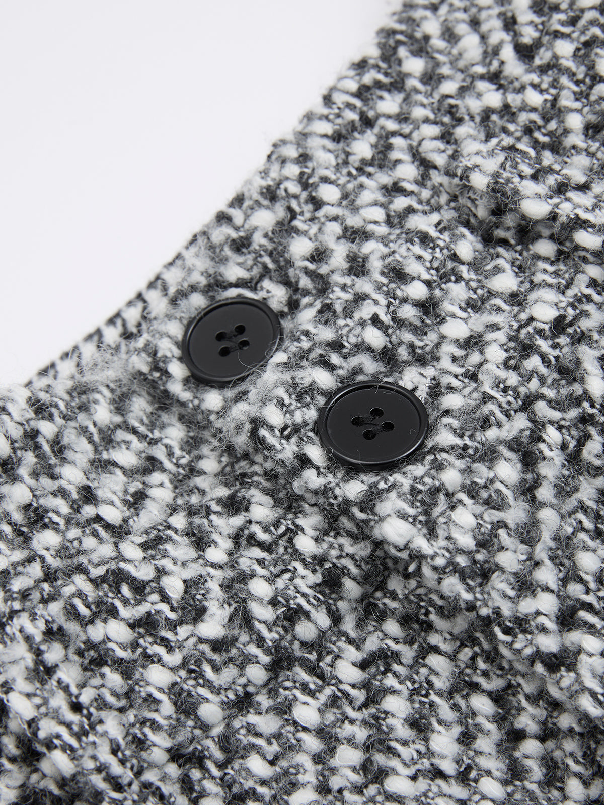 Wool Blend Double Waistband Tweed Pants