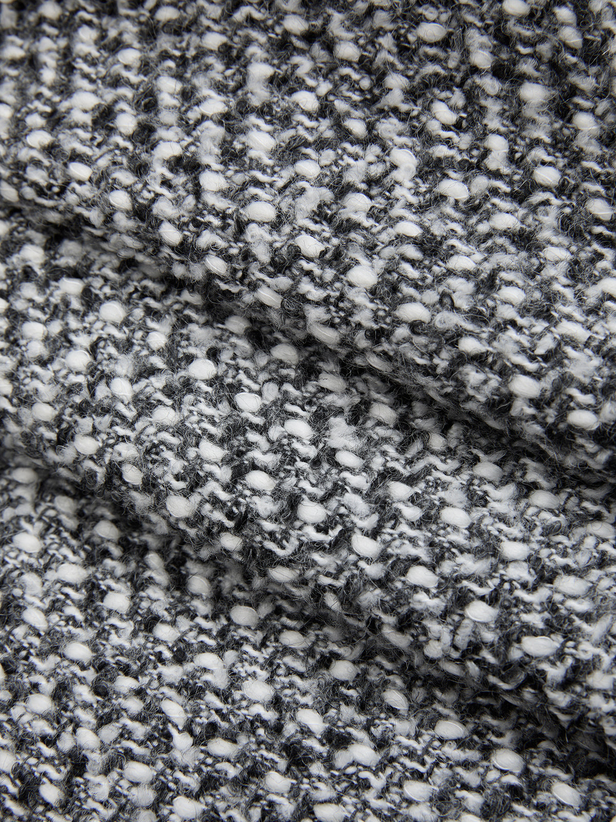 Wool Blend Double Waistband Tweed Pants