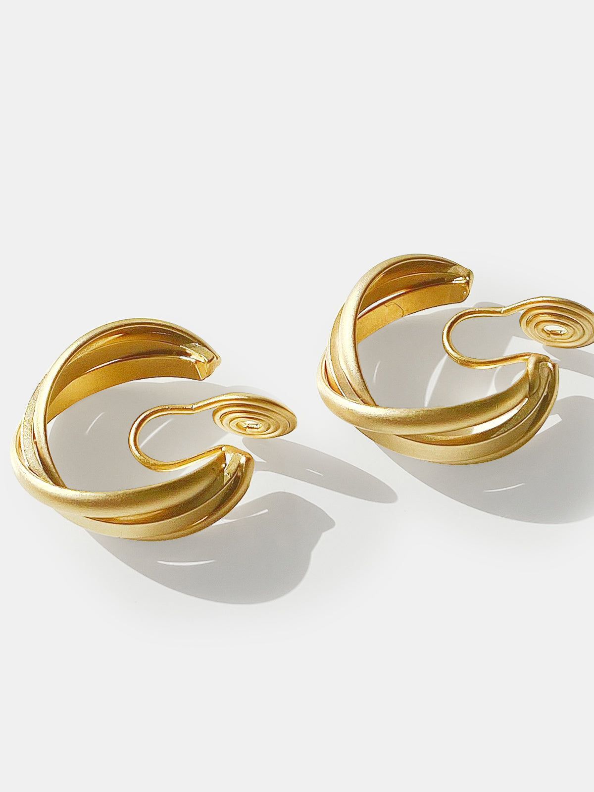 Twisted Clip-On Hoop Earrings