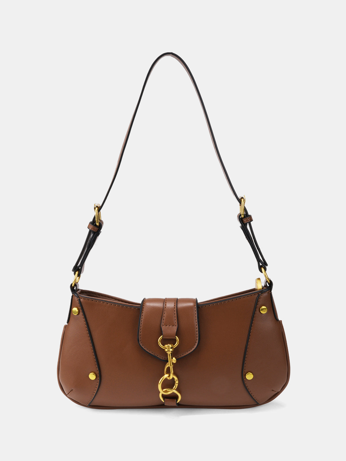 Curved Flap Shoulder Bag