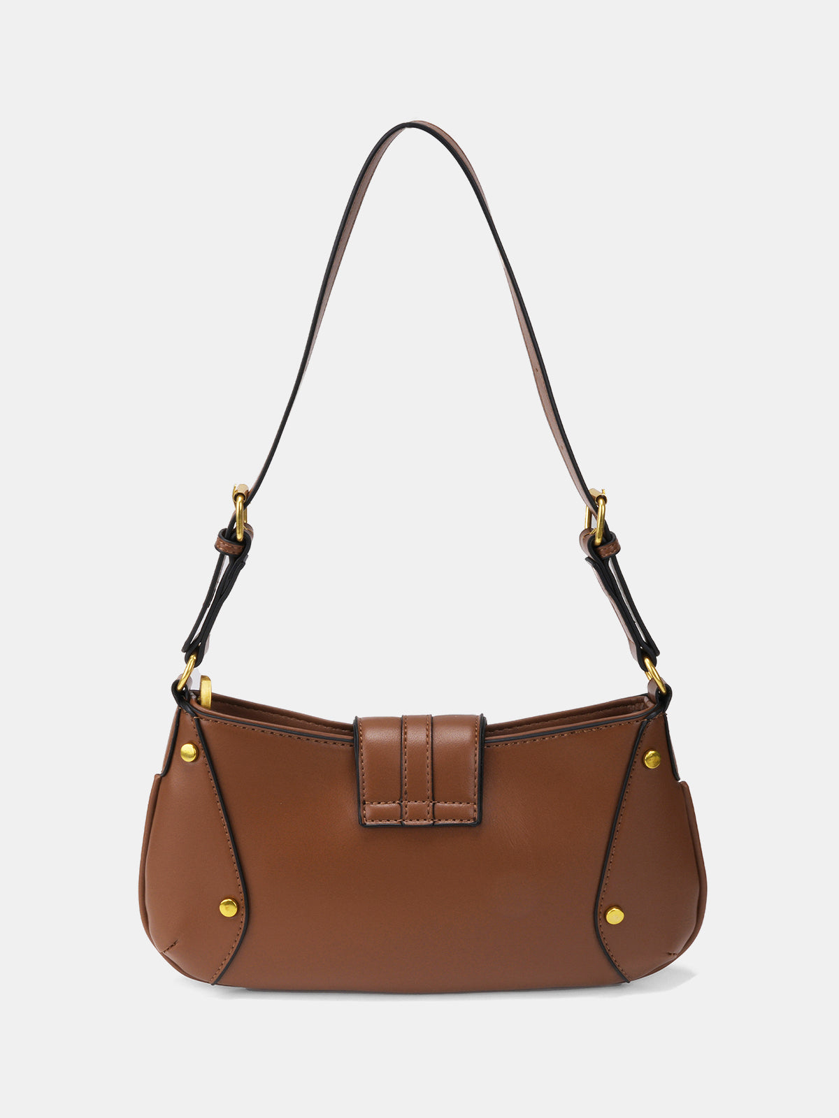 Curved Flap Shoulder Bag