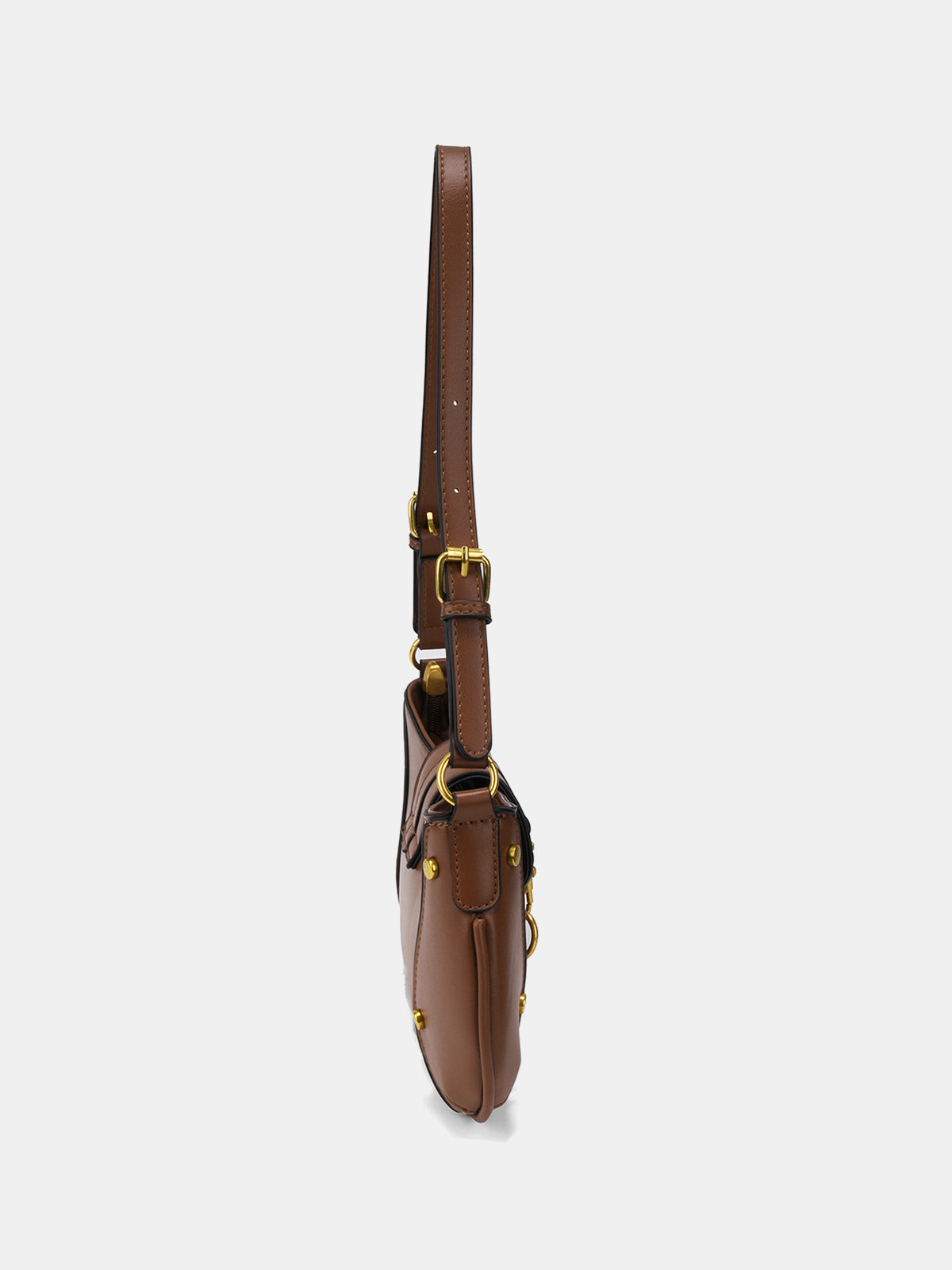 Curved Flap Shoulder Bag
