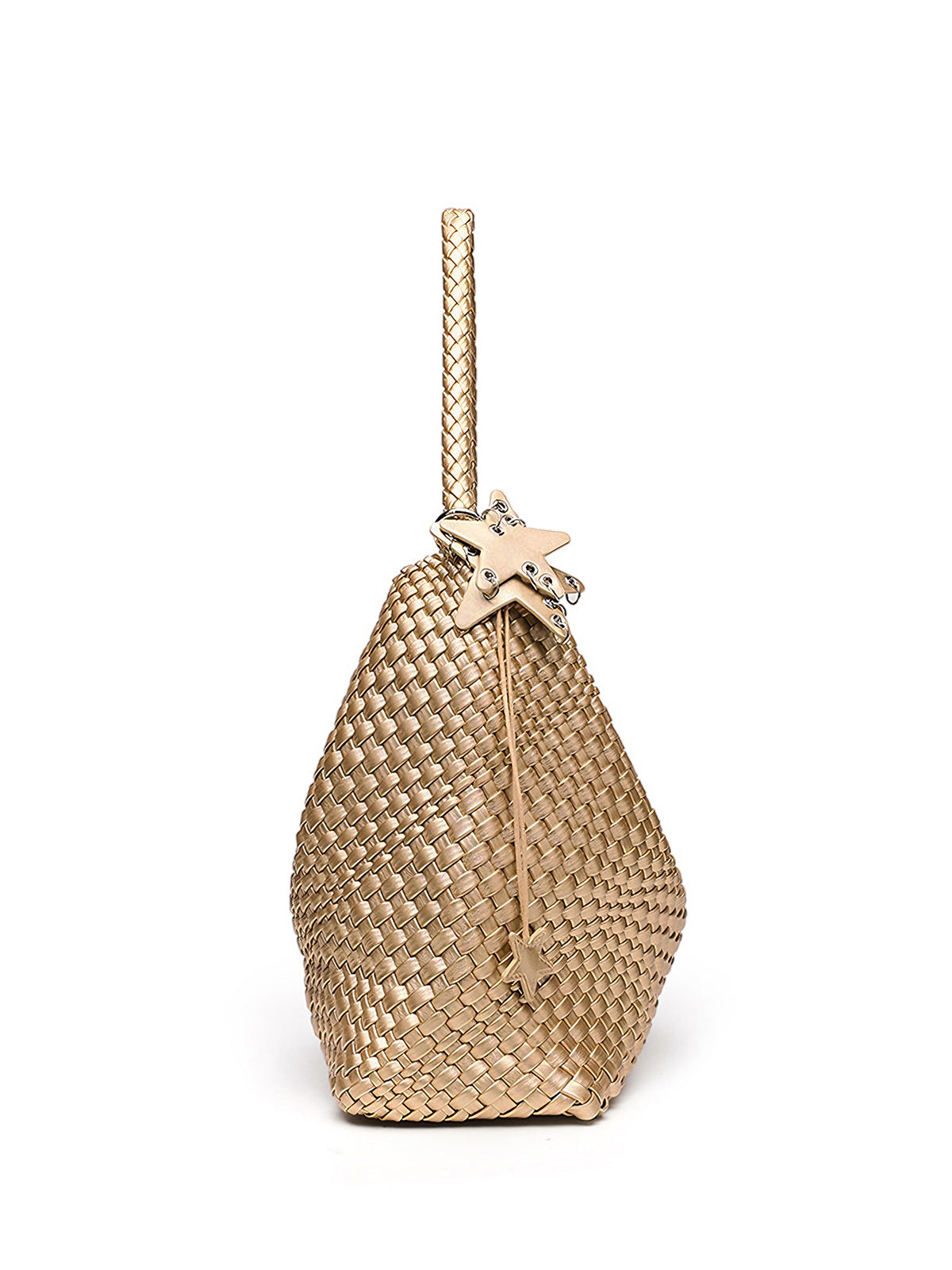 Woven Star-Detail Fashion Shoulder Bag