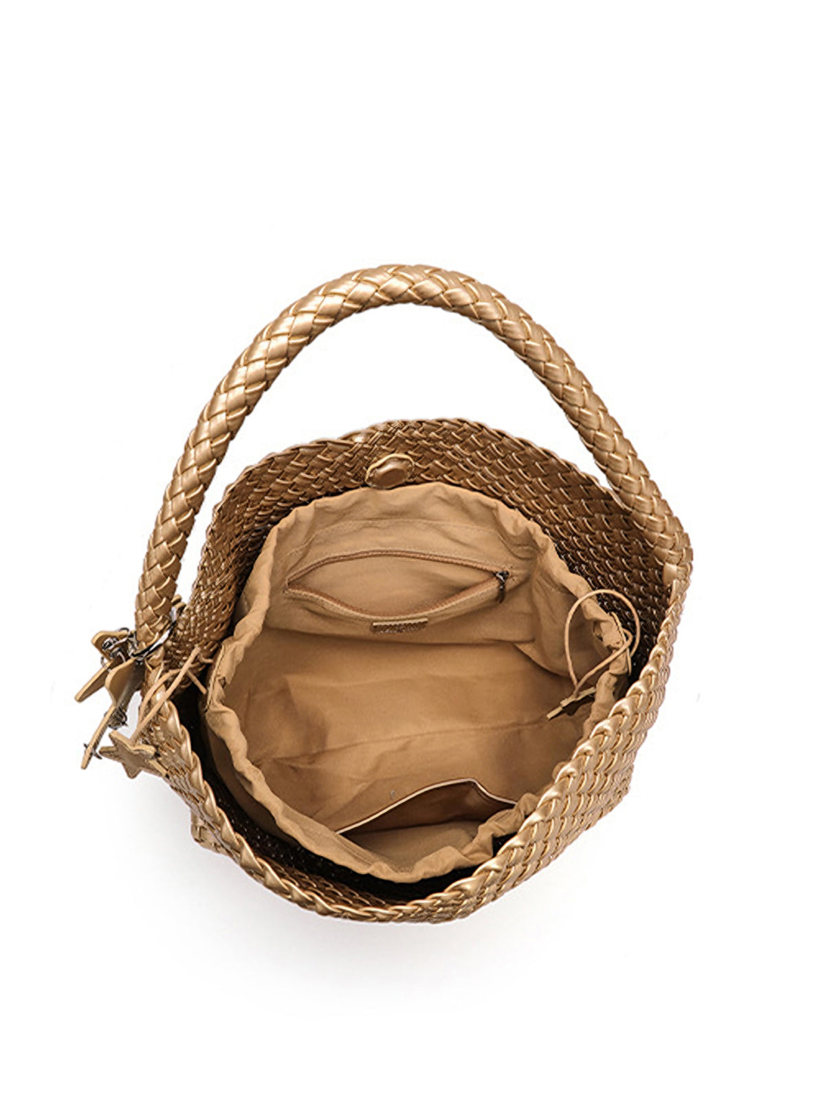 Woven Star-Detail Fashion Shoulder Bag