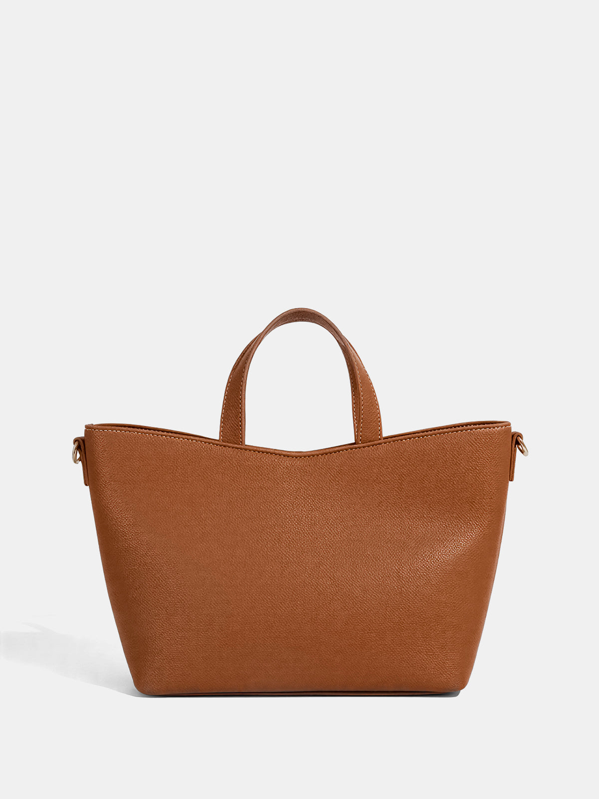 Buckle Detail Dual-Handle Tote Bag